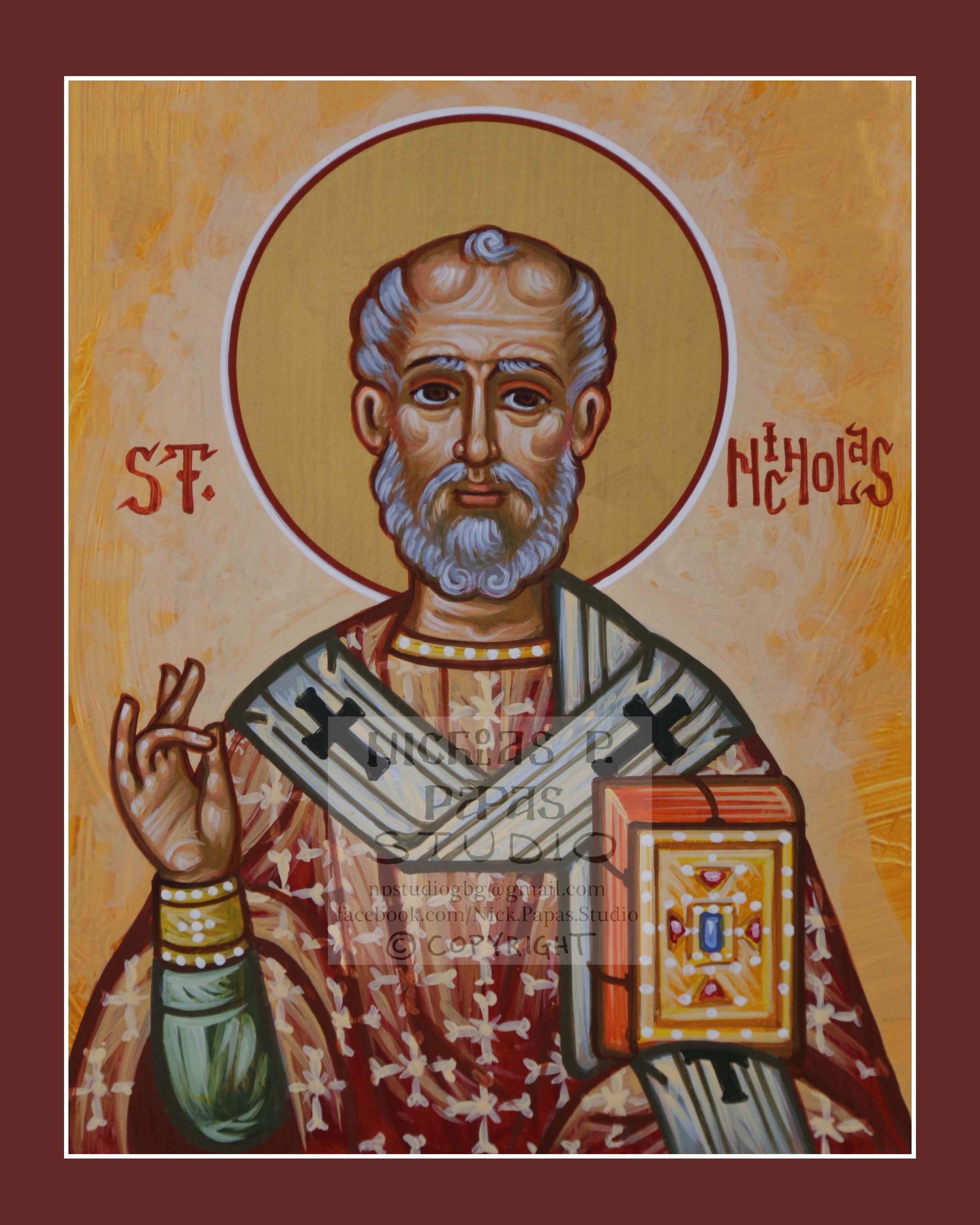 Nicholas (G)(8"x10"x3/4")(Protector of children, patron of travelers, sailors)