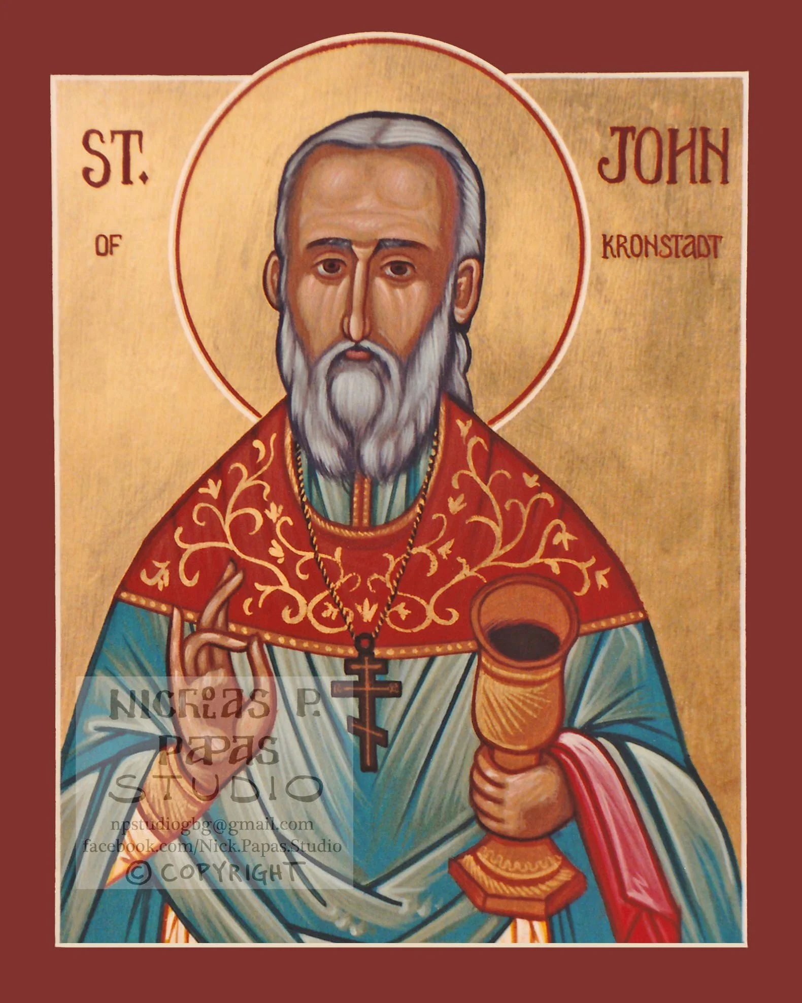 John of Kronstadt (8"x10"x3/4")
