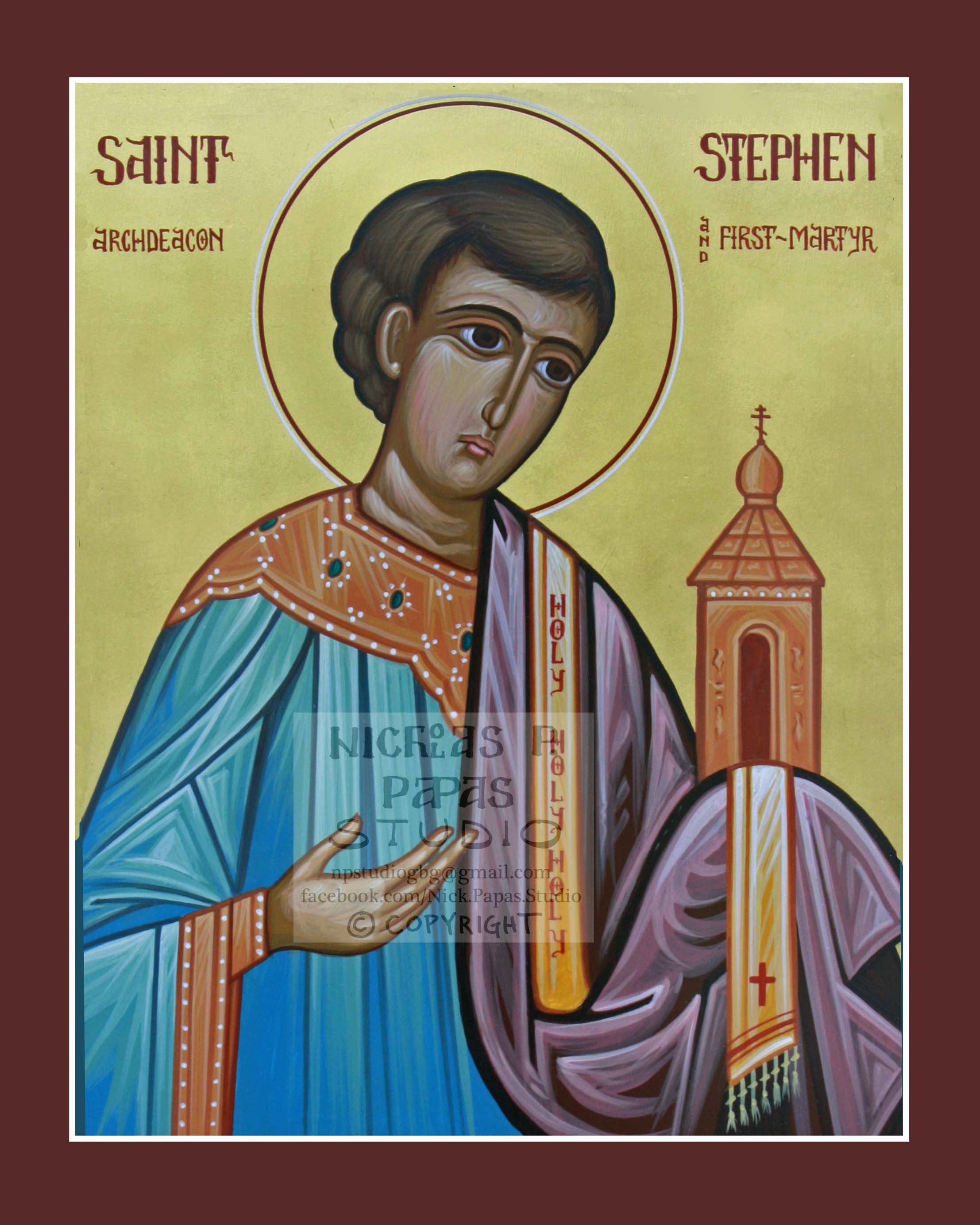 Stephen (C)(8"x10"x3/4")(Patron of Bricklayers and Stonemasons)