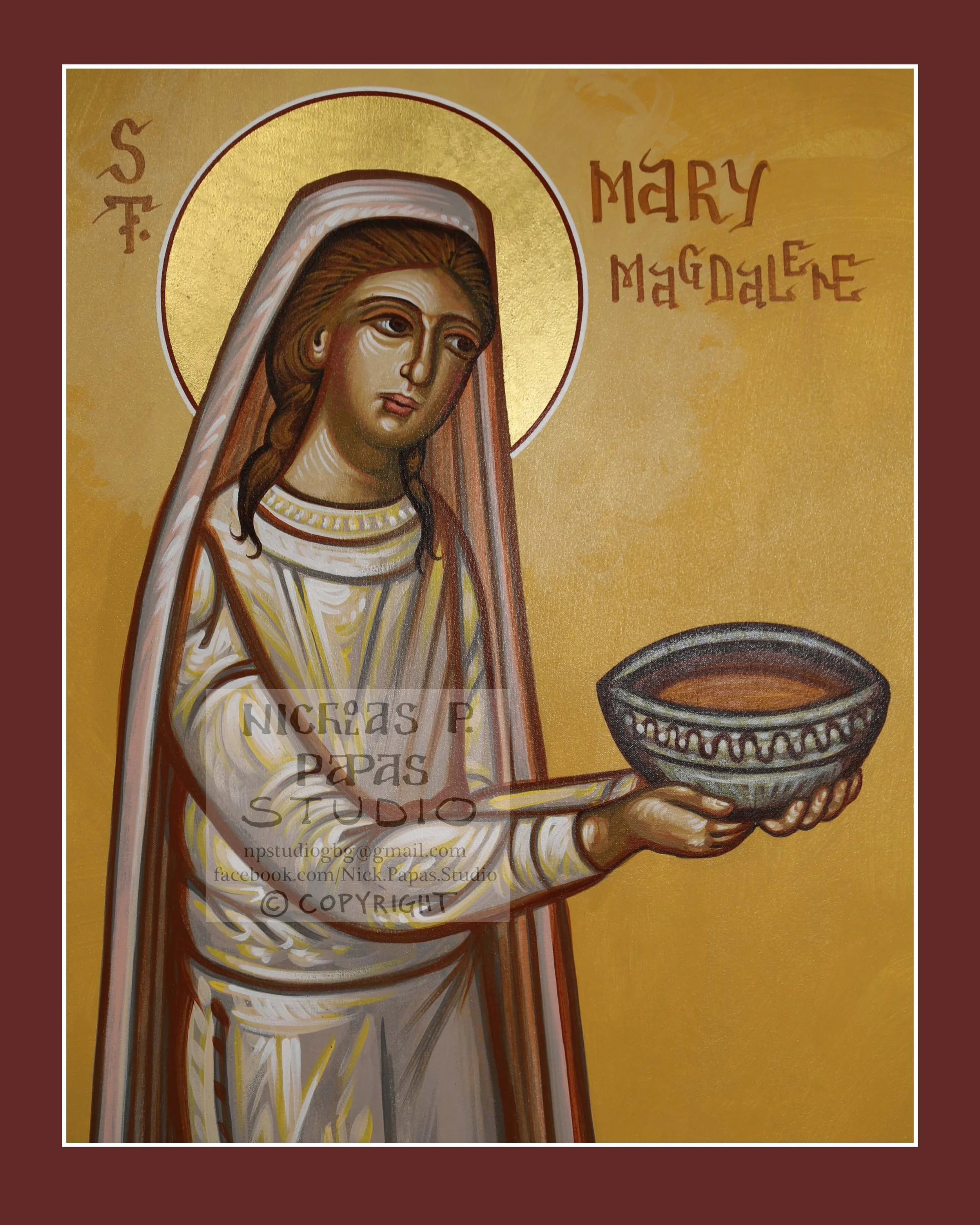 Mary Magdalene (B)(8"x10"x3/4")(Patron of chastity, converts, repentance, women)