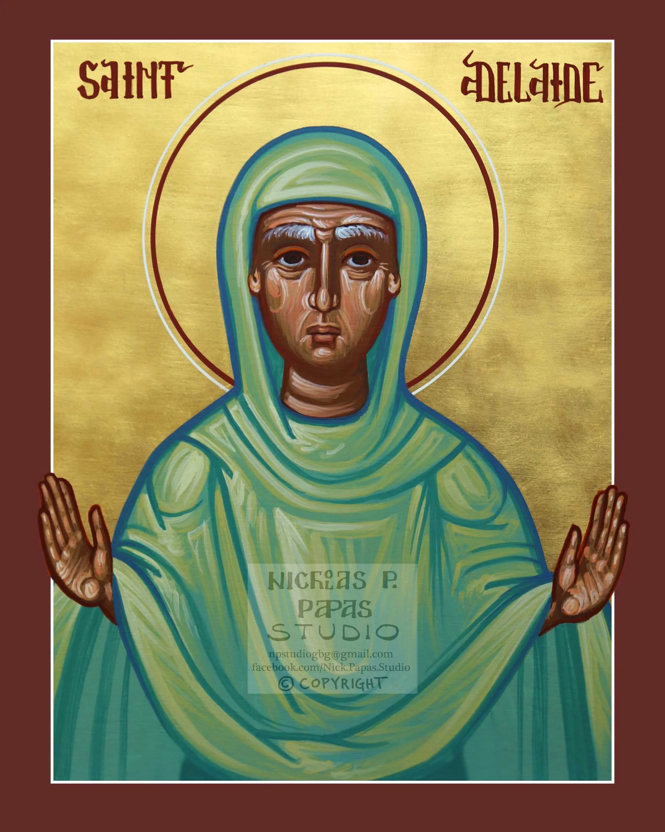 Adelaide ("Heidi")(patron of abuse victims, brides, widows, in-law problems)(8"x10"x3/4")