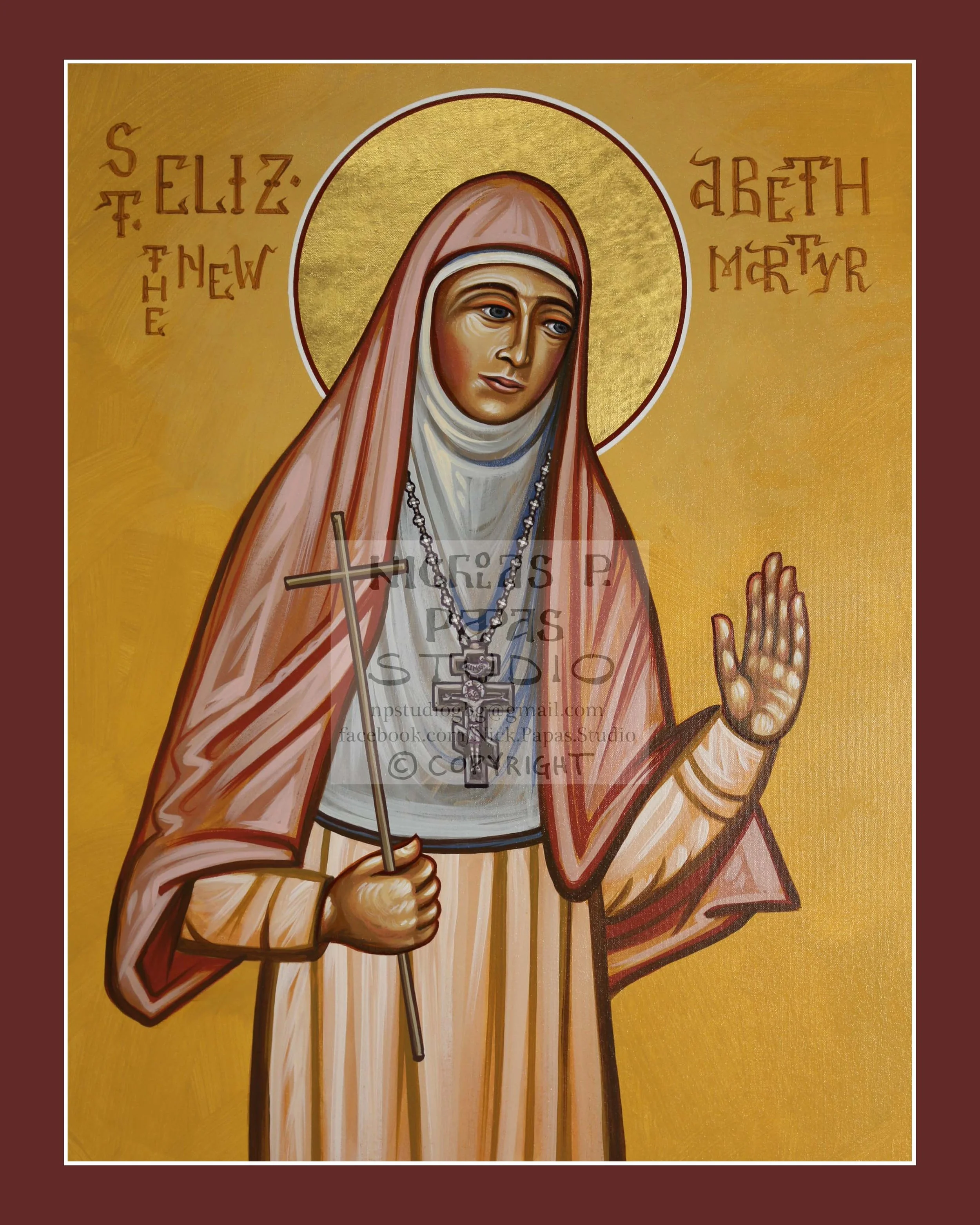 Elizabeth Grand Duchess (D)(8"x10"x3/4")(Patron of Nurses, Medical workers)