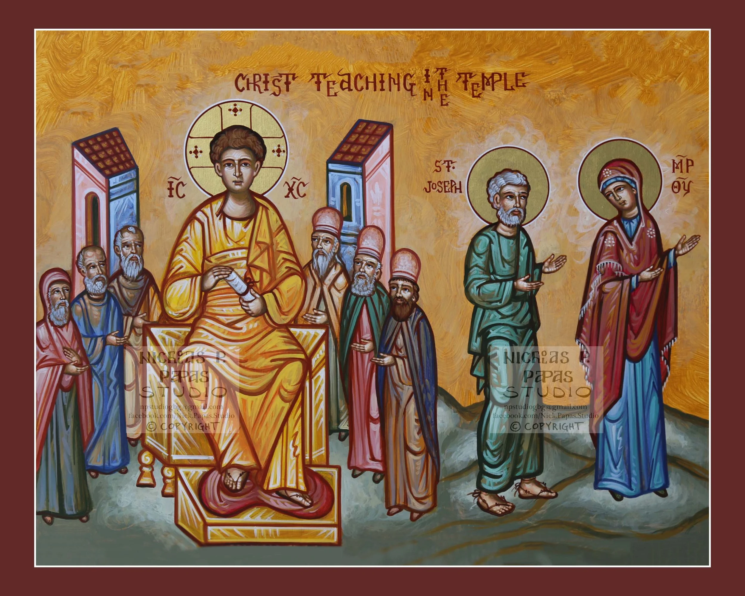 Christ Teaching in the Temple (3/4"x8"x10")