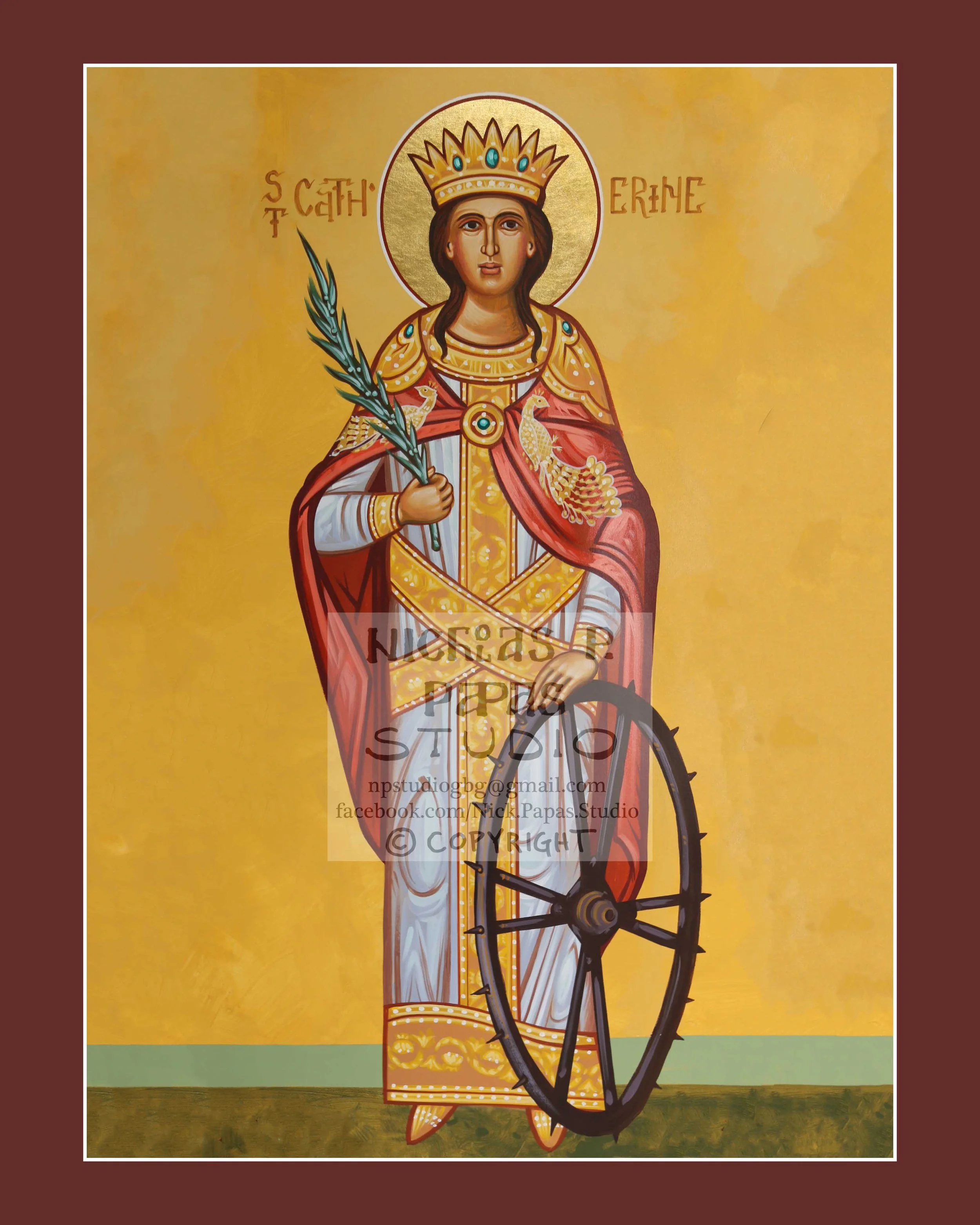 Catherine (D)(8"x10"x3/4") (Patron of Scholars, Philosophers)