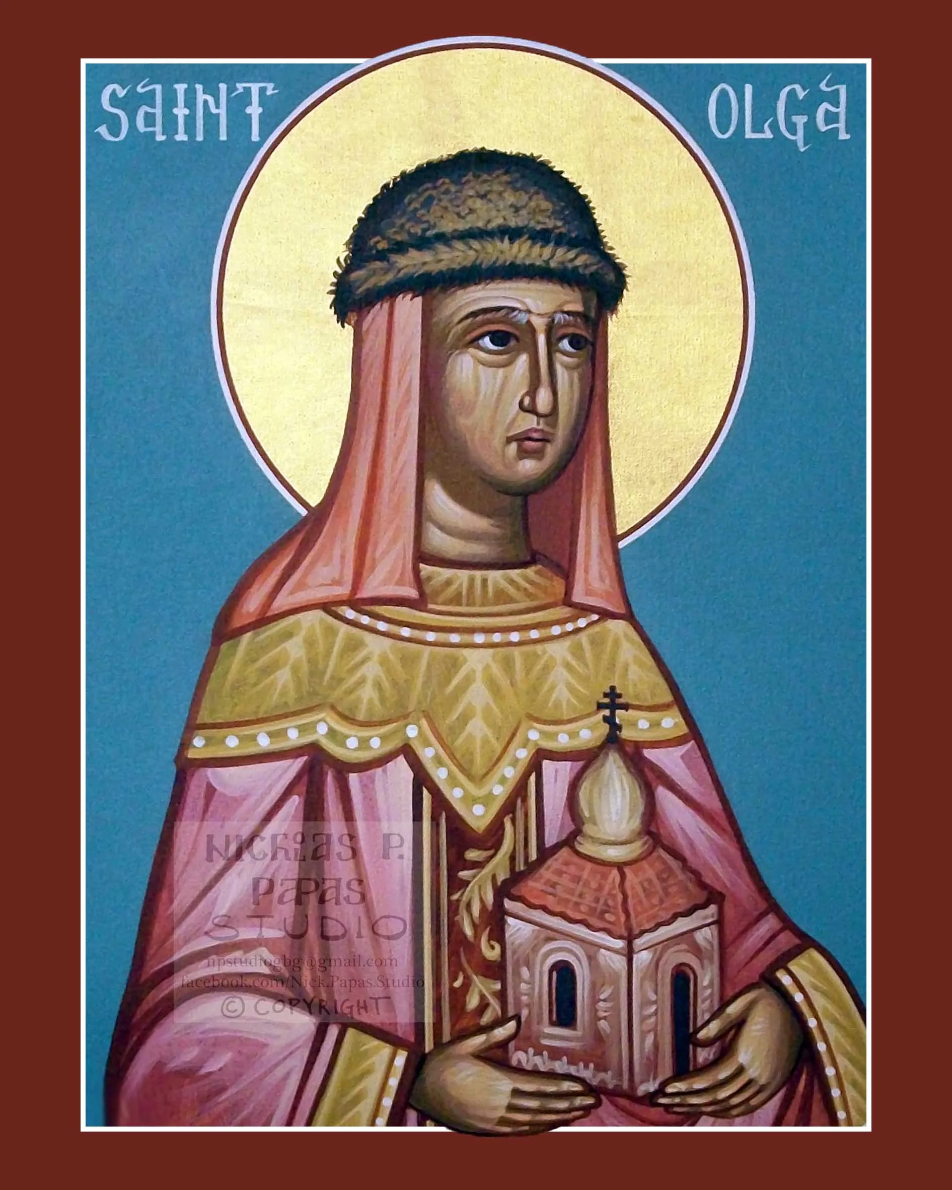 Olga of Kiev (8"x10"x3/4") (Patron of Widows & Converts)