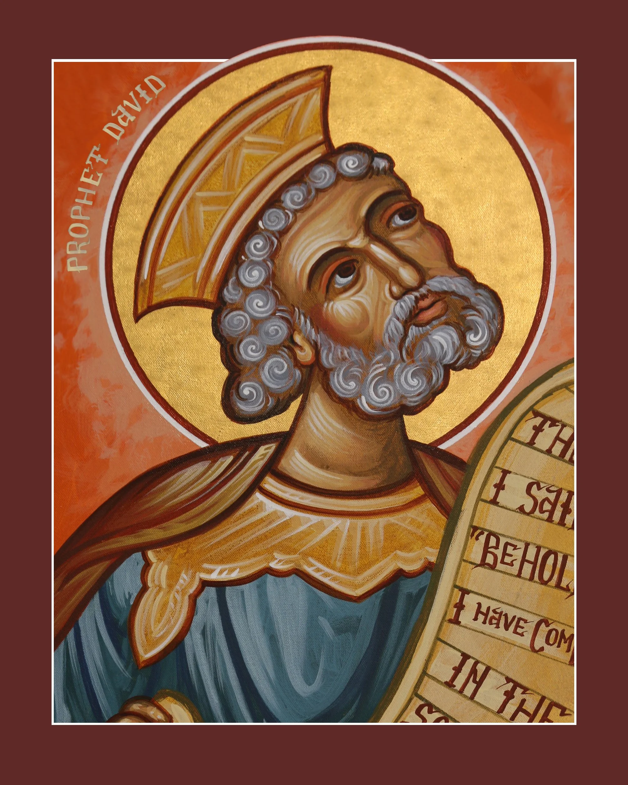 David (D) (8"x10"x3/4")(Patron of repentance, poets, musicians)