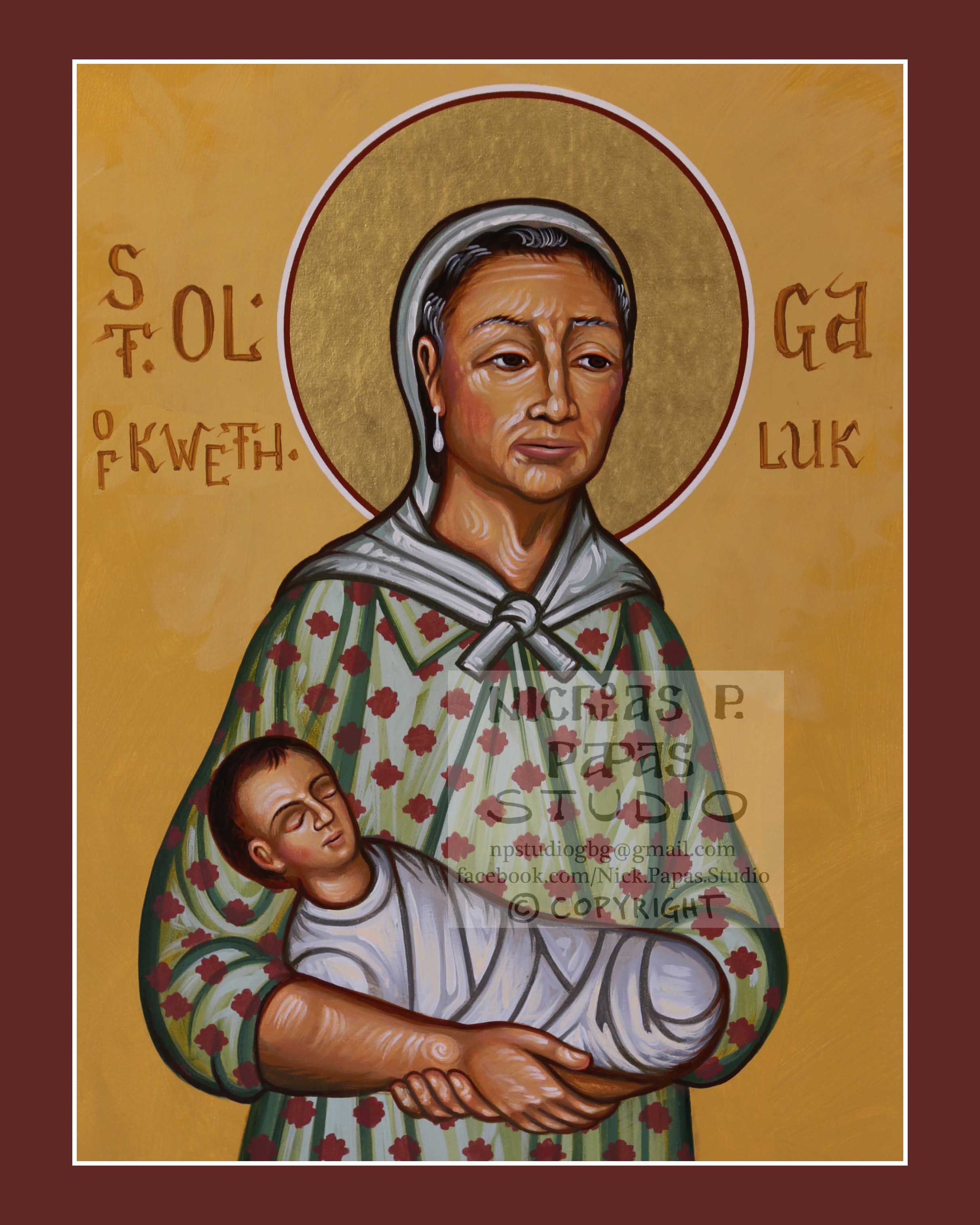 Olga of Kwethluk, Alaska (8"x10"x3/4")(Patron of Sexual Abuse and Trauma)