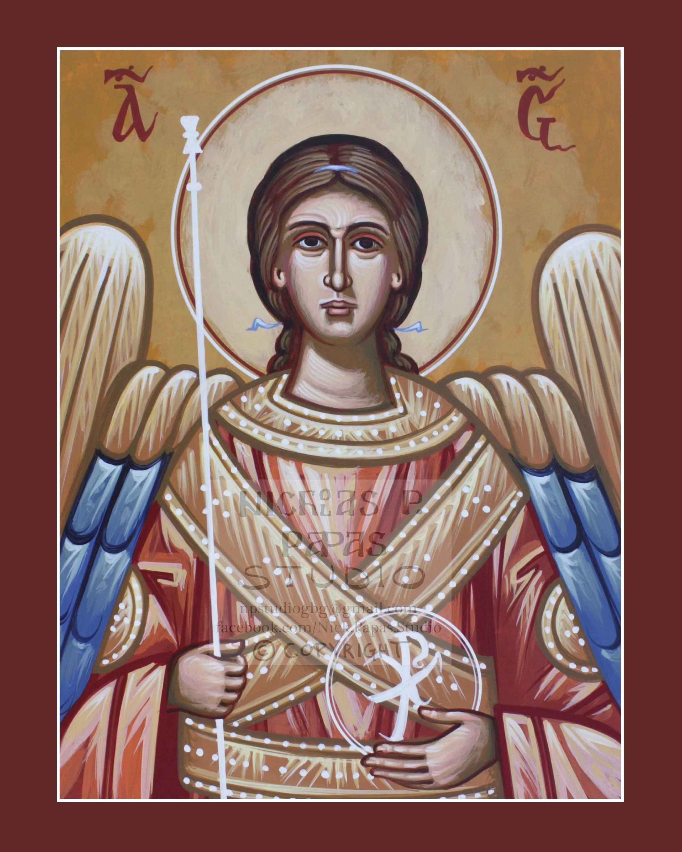 Archangel Gabriel (8"x10"x3/4")(Patron of messengers, communicators, and postal workers)