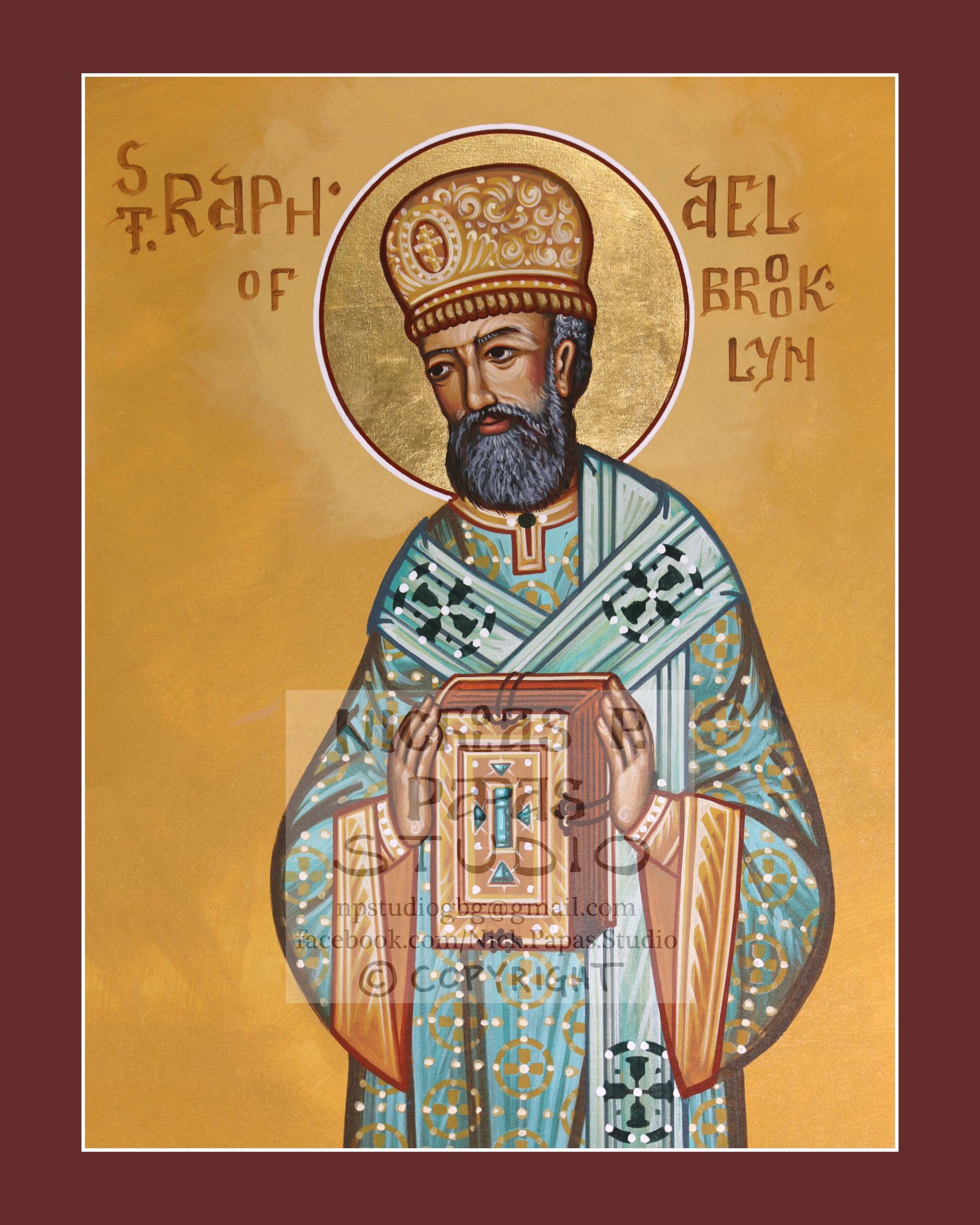 Raphael of Brooklyn (B)(8"X10"x3/4")(Patron of The Antiochian Orthodox Archdiocese)