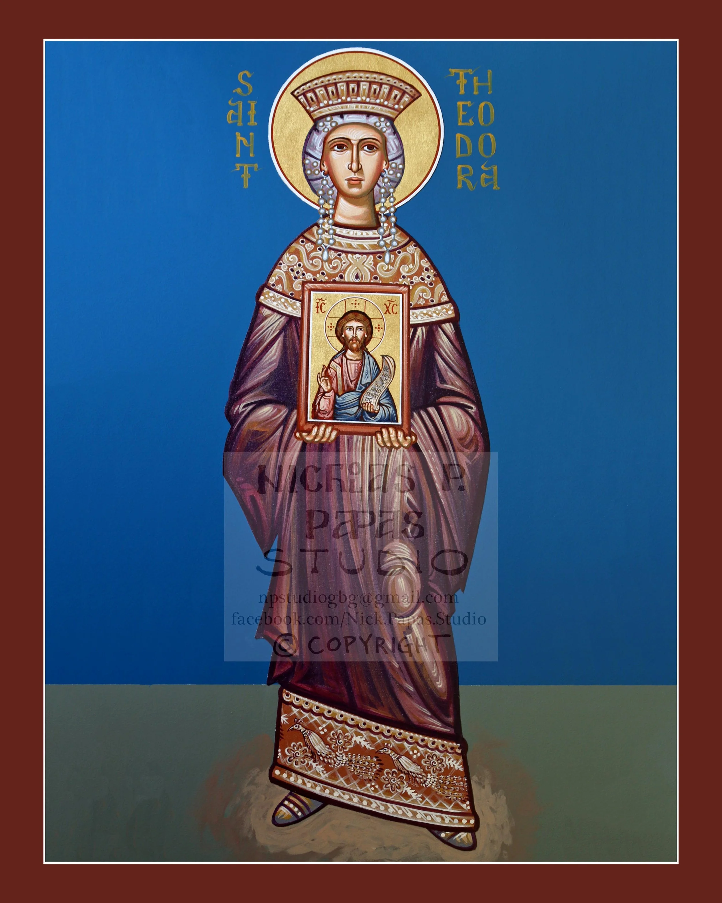 Theodora, Empress (B)(8"x10"x3/4")(Champion of icons)