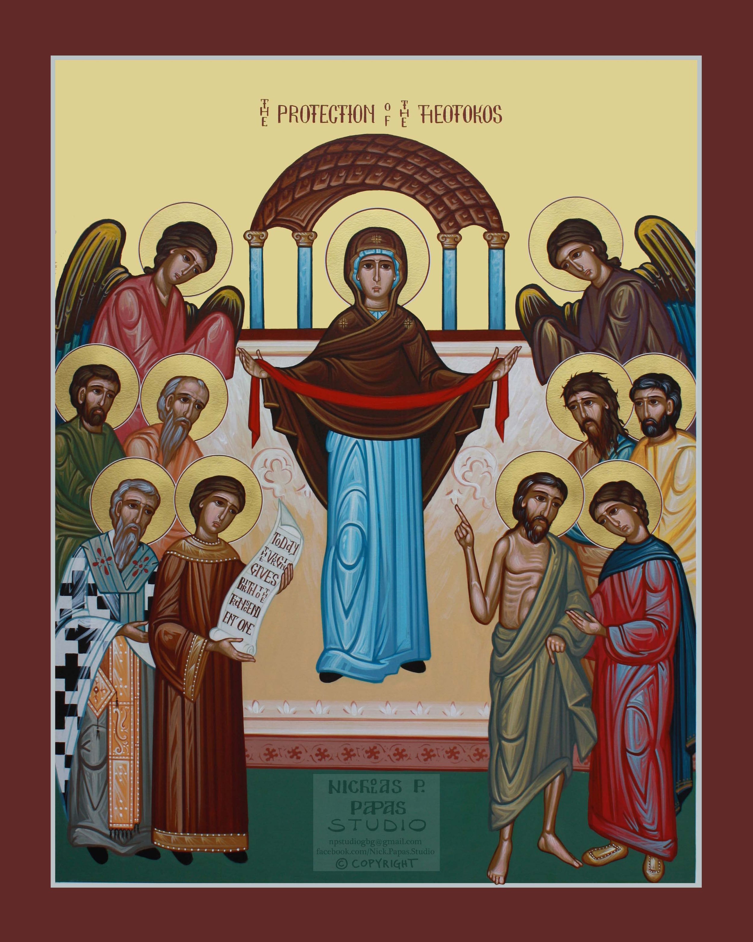 Protection of the Theotokos (8"x10"x3/4")
