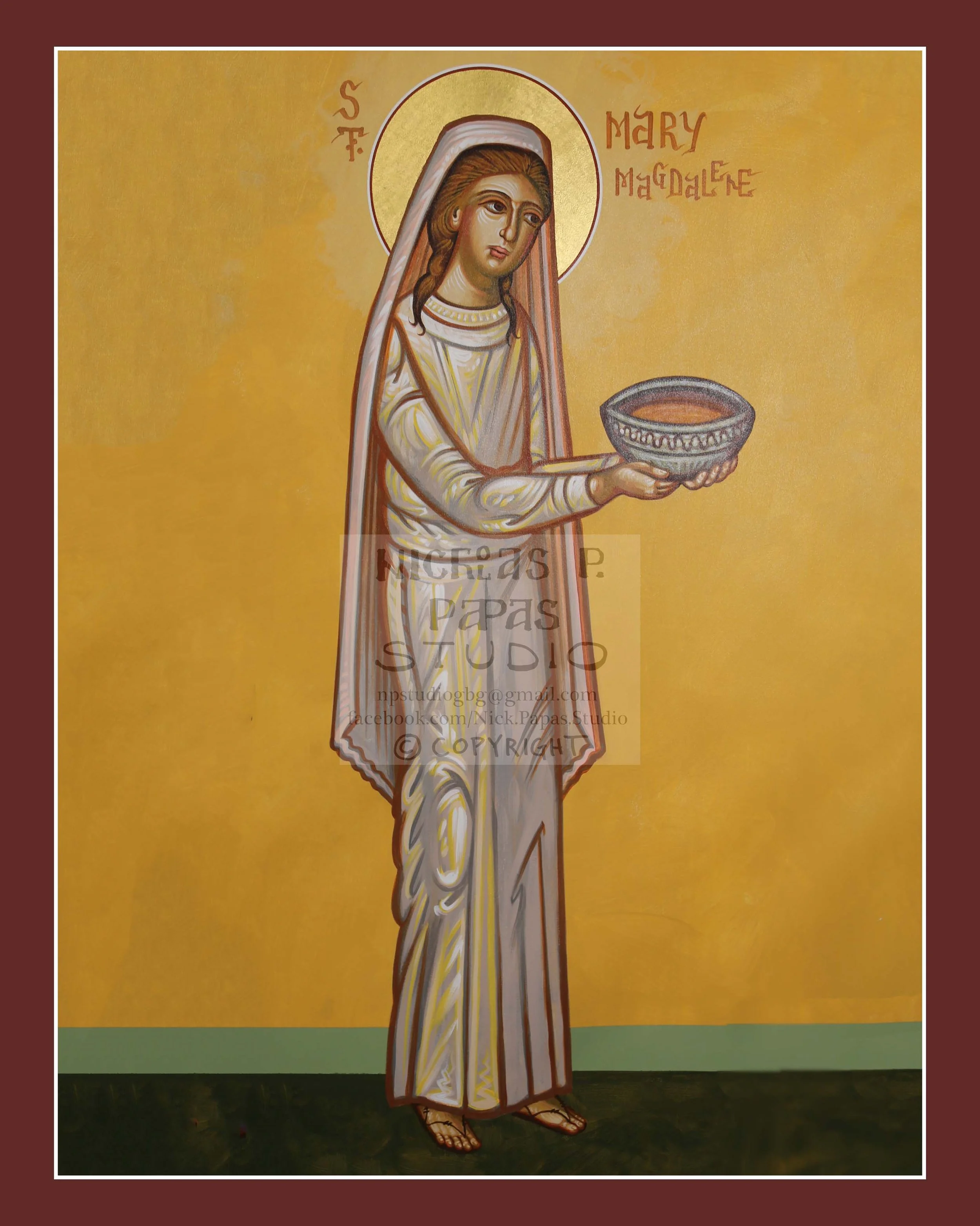 Mary Magdalene (C)(8"x10"x3/4")(Patron of chastity, converts, repentance, women)