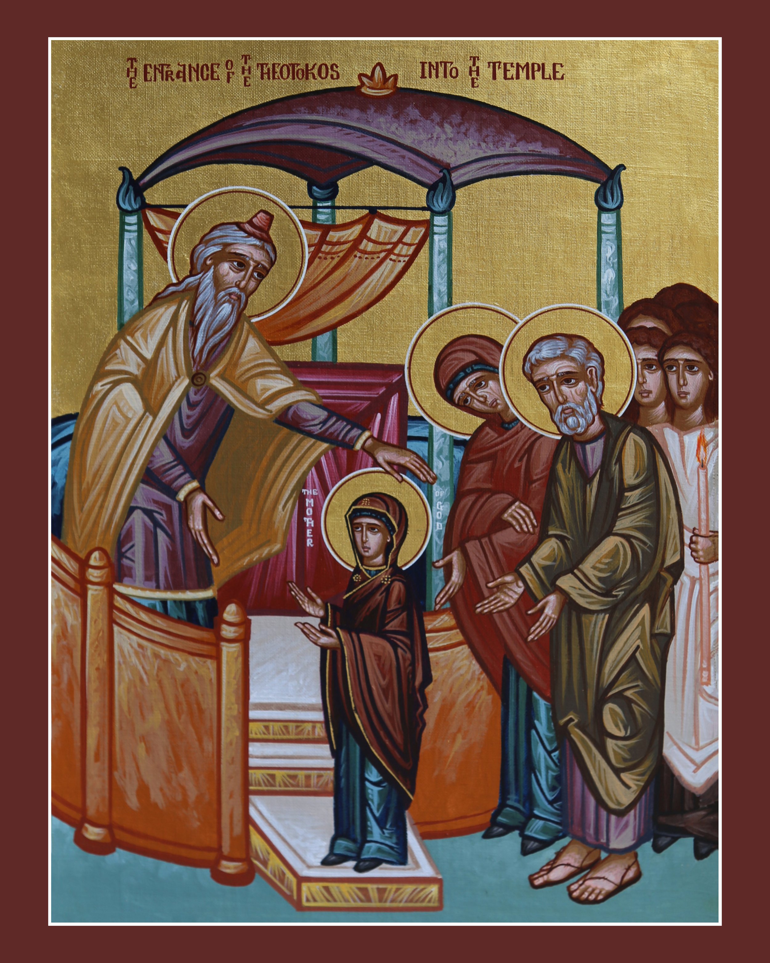 Entrance of Theotokos into the Temple(B)(8"x10"x3/4")