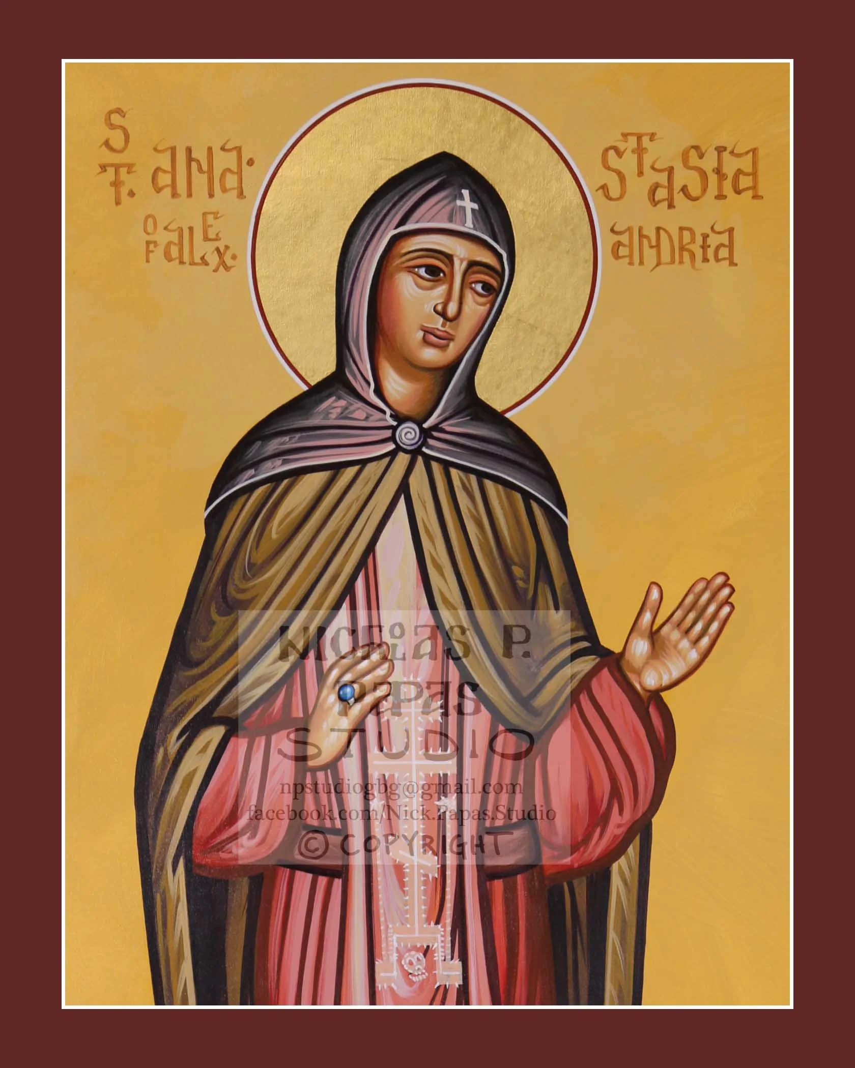 Anastasia of Alexandria (8"x10"x3/4")