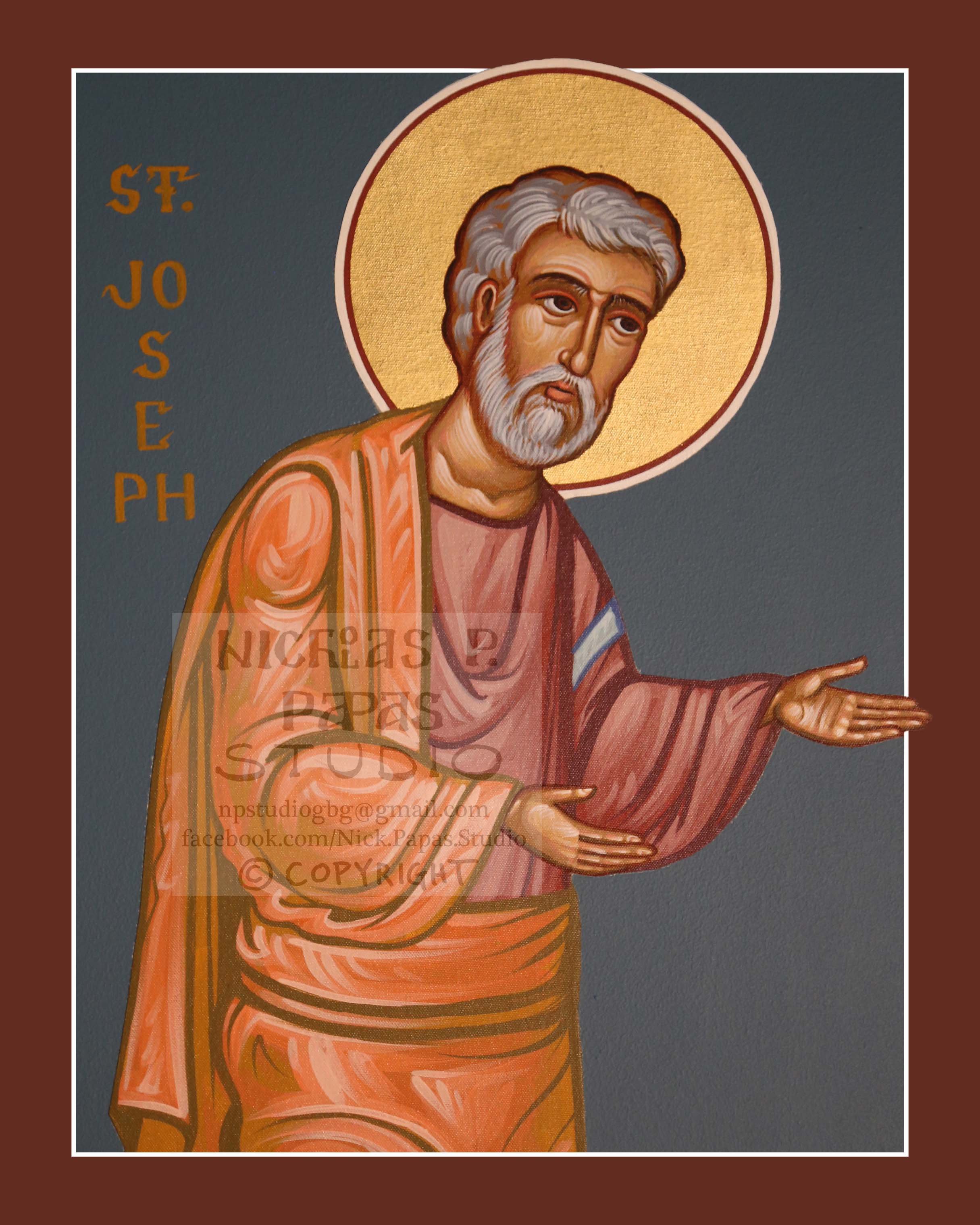 Joseph the Betrothed (F)(8"x10"x3/4")(Patron of the unborn, woodworkers, craftsman)