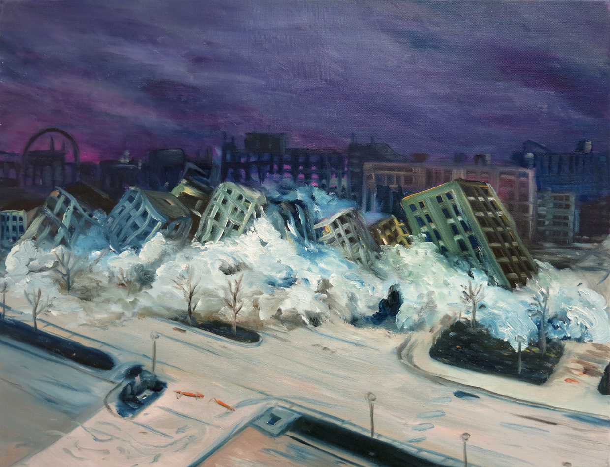 "Disaster Sketches no. 4" Oil on canvas, 16" x 20", 2012