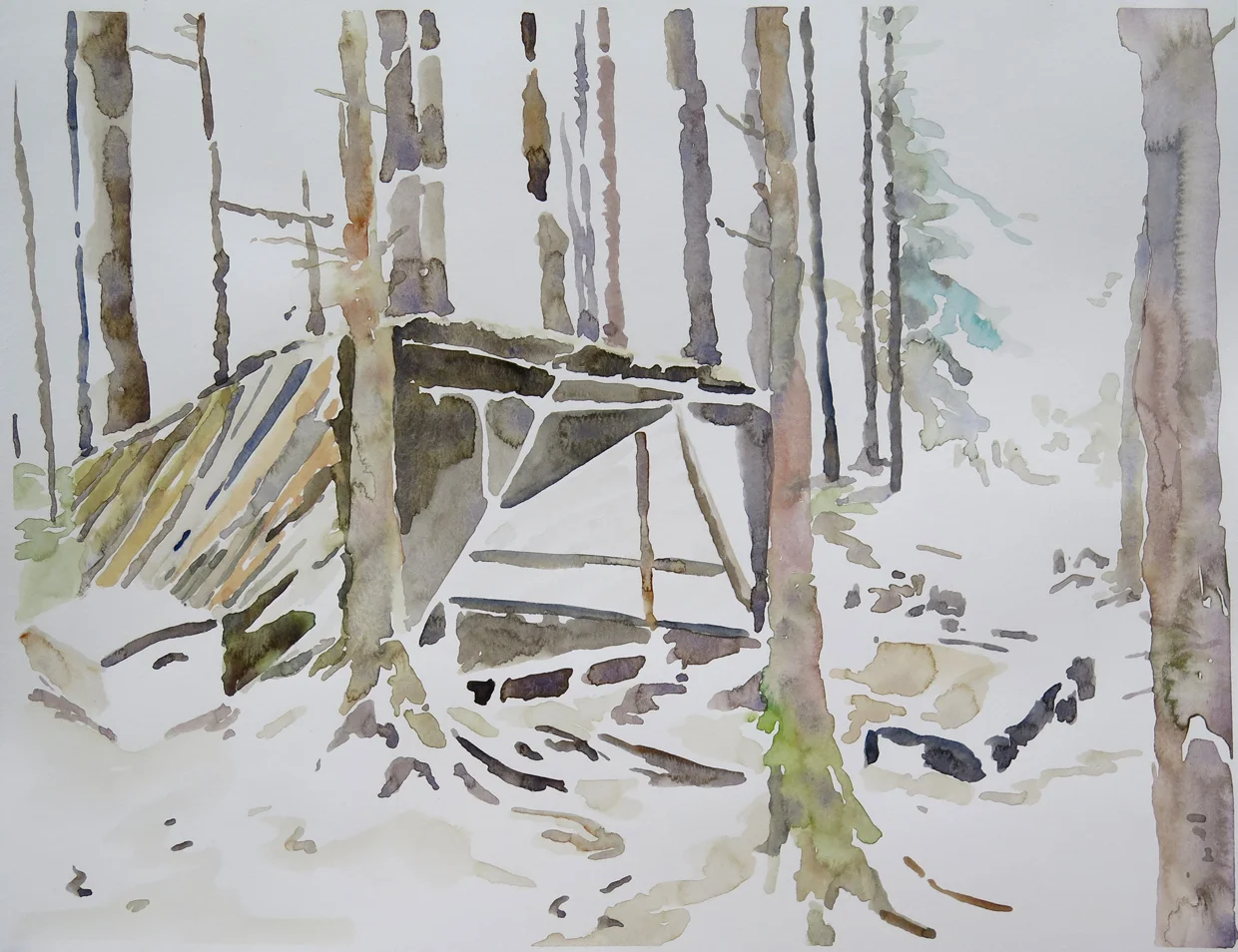 Bivouac, Dale Watercolour on paper, 10.6 in. x 13.8 in. 2013