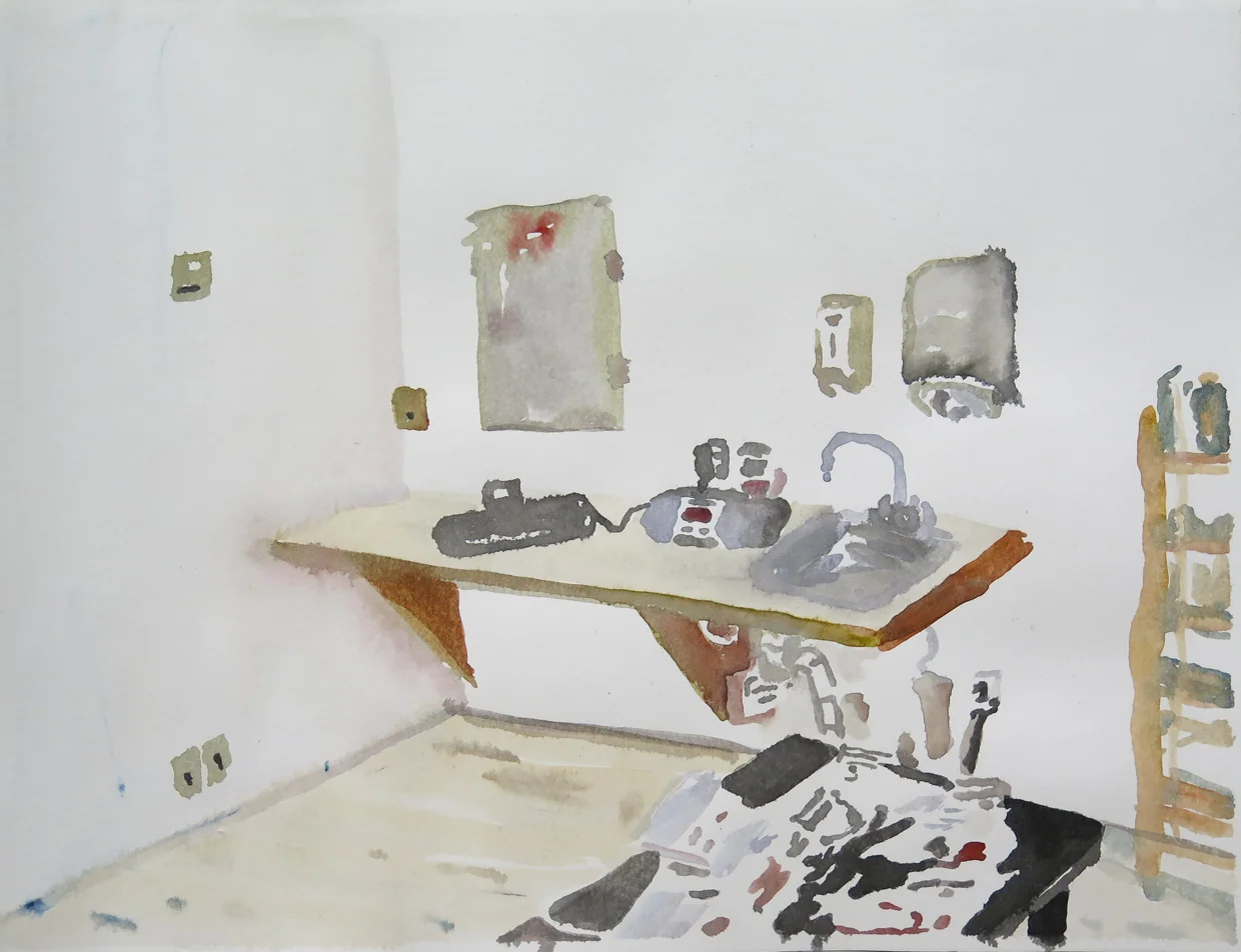 Studio, Dale 02 Watercolour on paper, 10.6 in. x 13.8 in. 2013