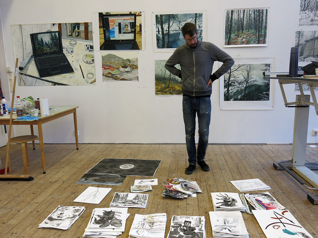Studio photo from Open Studio Day at NKD, Dale, Norway, 2013.