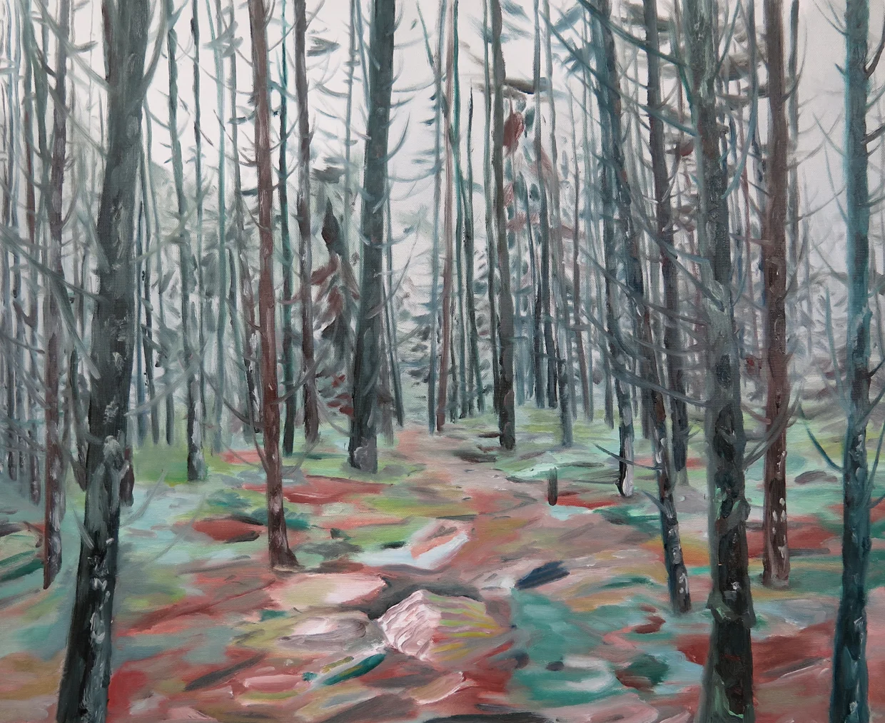 Forest behind Arild's house Oil on canvas, 2013