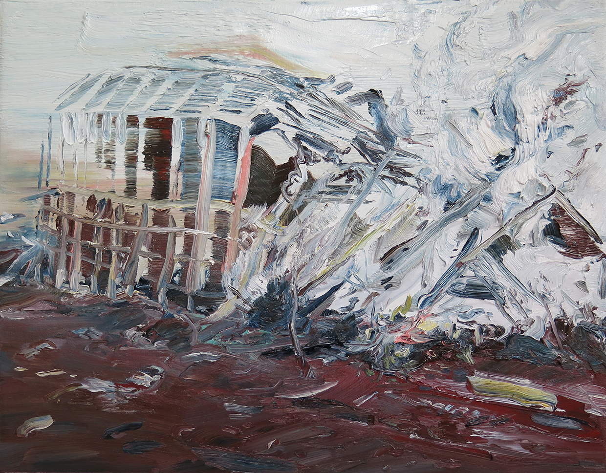  "Veteran's Stadium", Oil on canvas, 16" x 20", 2014 