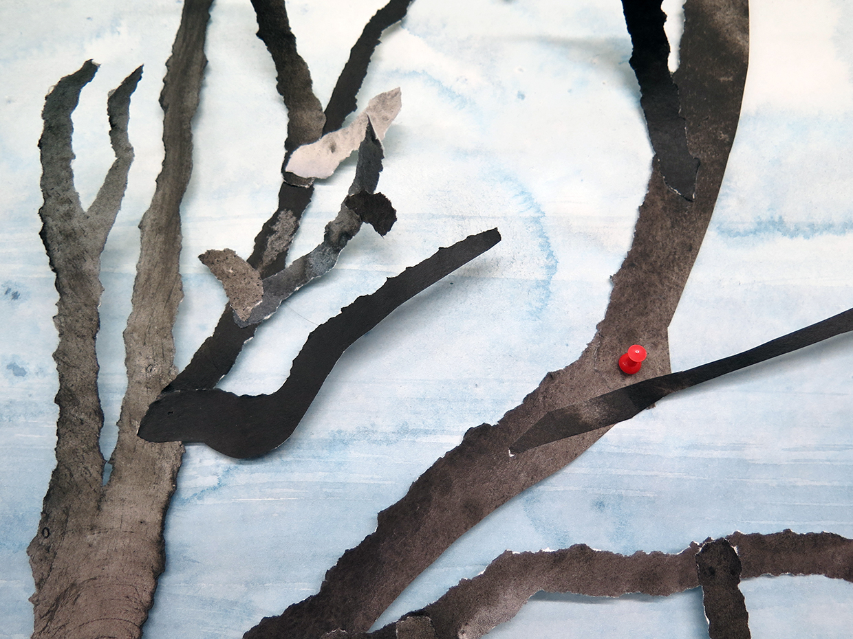 Untitled paper collage, 2014. Detail.