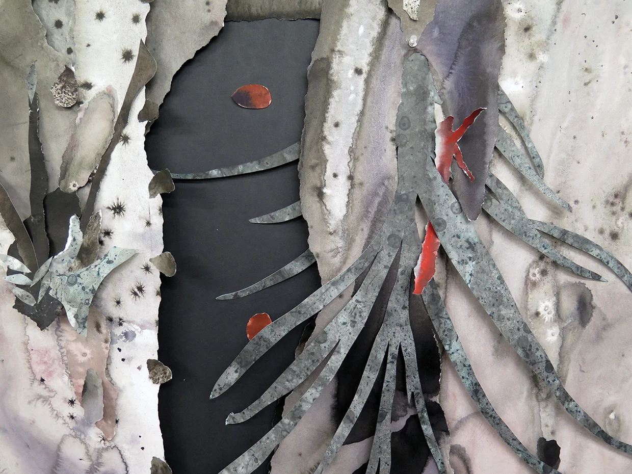 Untitled paper collage, 2014. Detail.