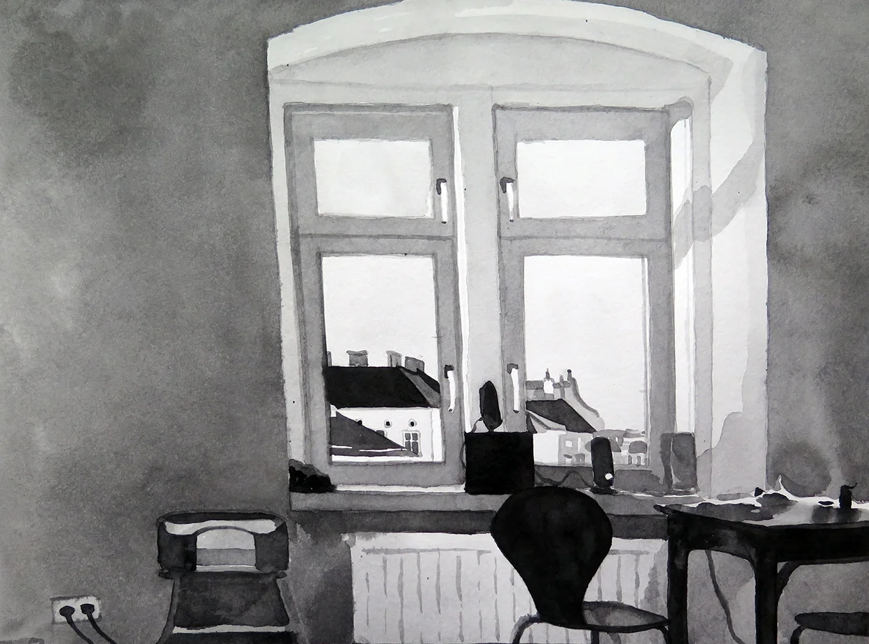 "Our Apartment" Ink on paper
