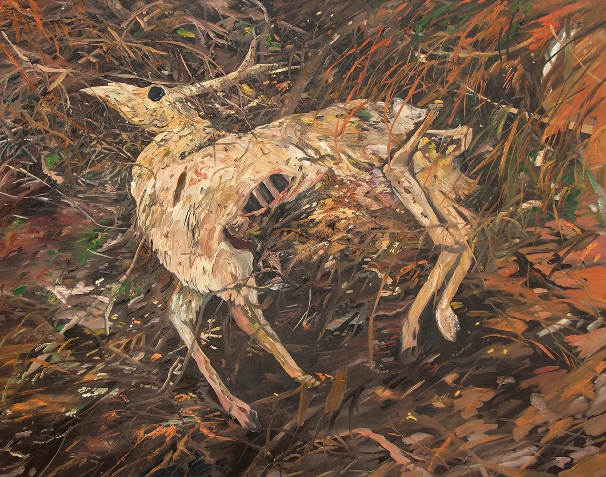 "Dead Deer" Oil on canvas, 48" x 60"