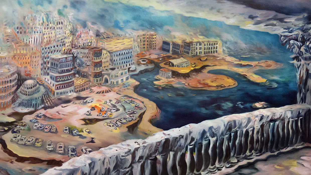 "Lagoon" Oil on canvas, 54" x 99