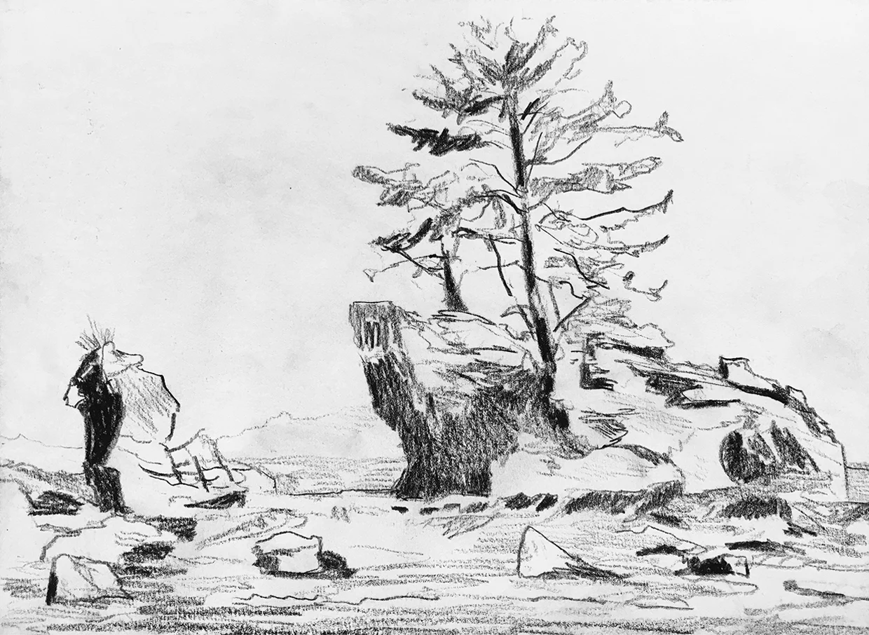 West Coast Trail field sketches Graphite on paper