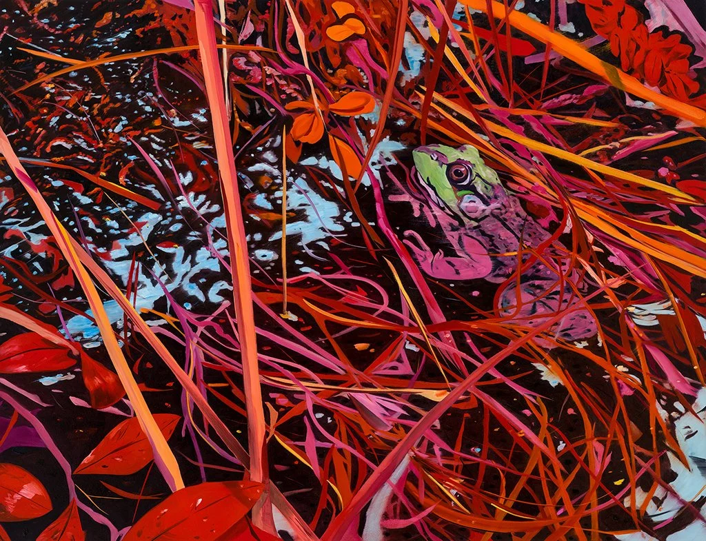 “Reed Weaver” Oil on canvas 46 x 60 in. 2025