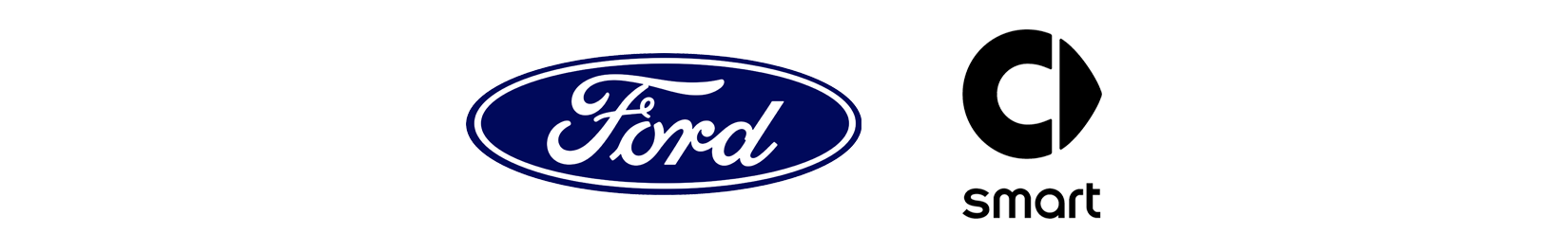 Logos for Ford and smart