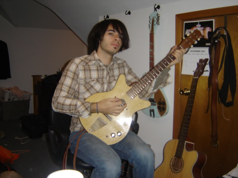 Me and my Danelectro, the week I bought it. November 2007