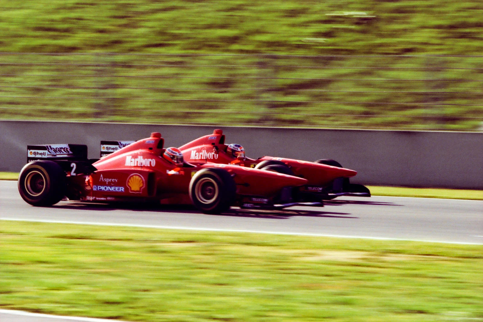 Michael Schumacher and Eddie Irvine