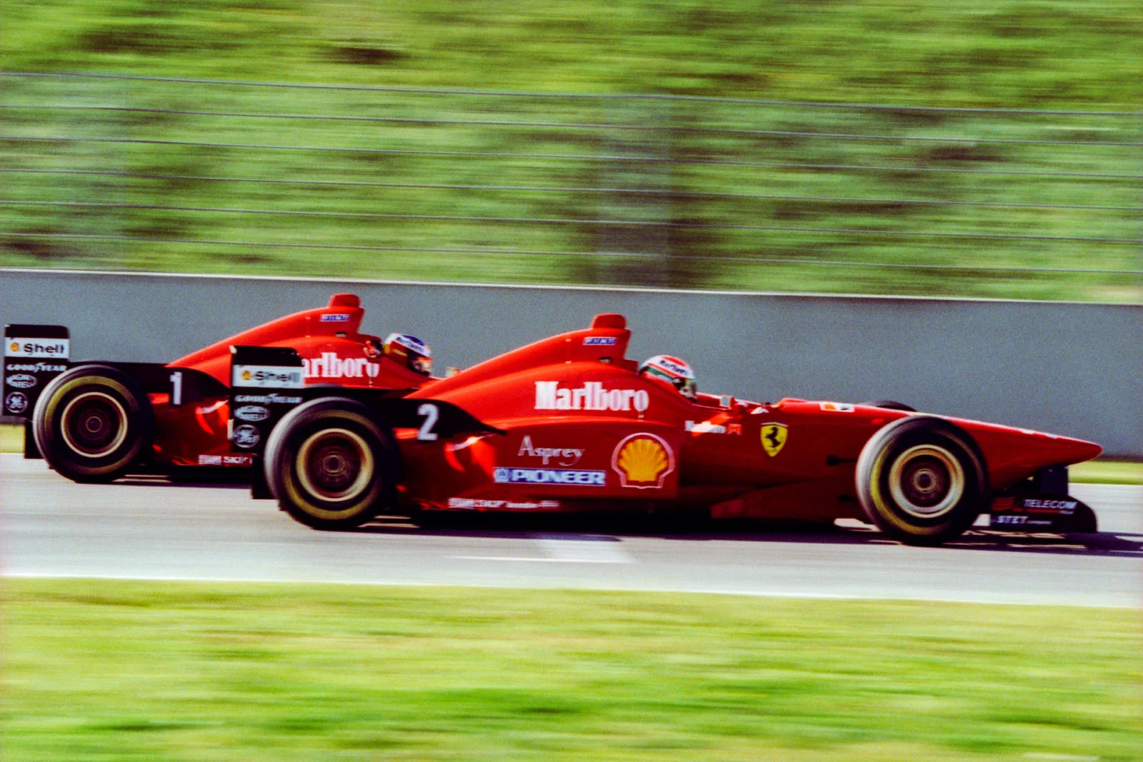 Michael Schumacher and Eddie Irvine