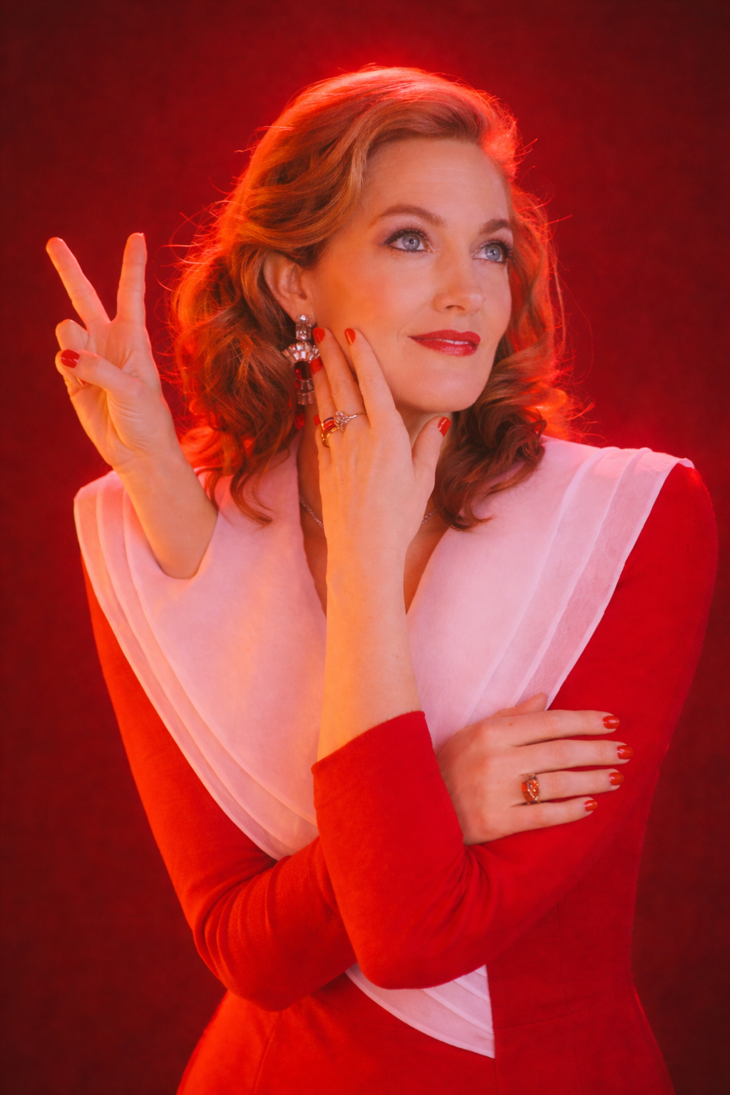 Glamorous portrait with radiant gaze.png