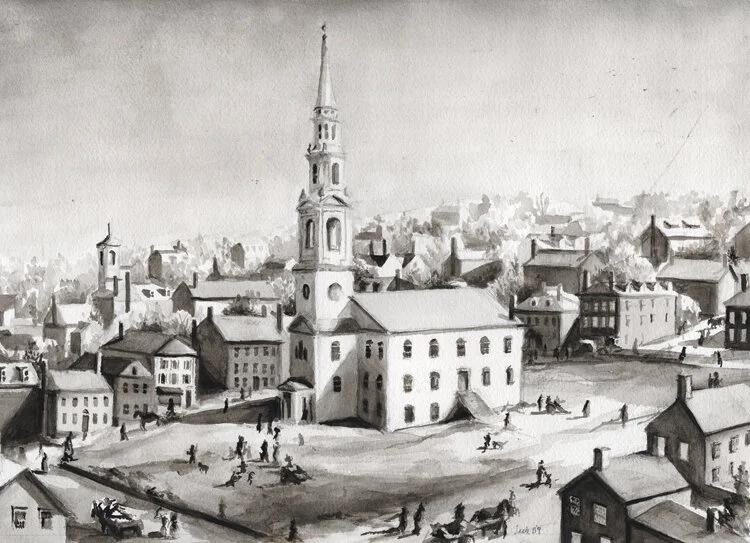 First Baptist Church, Circa 1840. Providence, RI