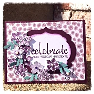 Normally I would use a variety of colors for the flowers and a "truer" green for the leaves - sometimes you start with a vision and end up with something totally different - here is my plan B - a friend commented that it was a lot of pieces but it actually was a fairly quick card to make, once i finally made up my mind! I enjoy reading your comments!!!