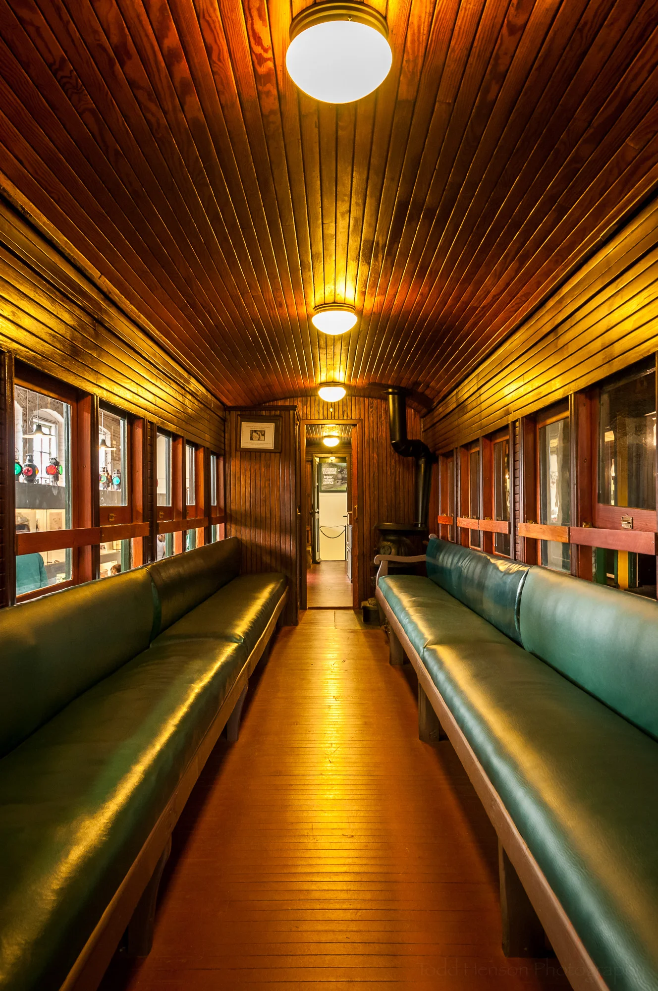Another interior of passenger train with stove (3 image HDR)