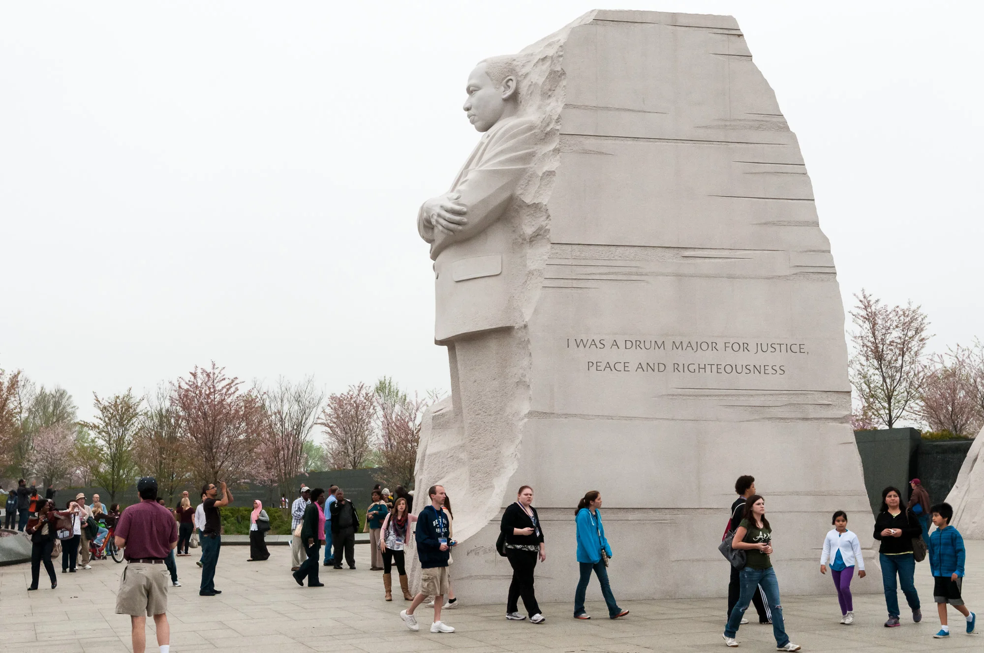Martin Luther King, Jr. Memorial with drum major quote