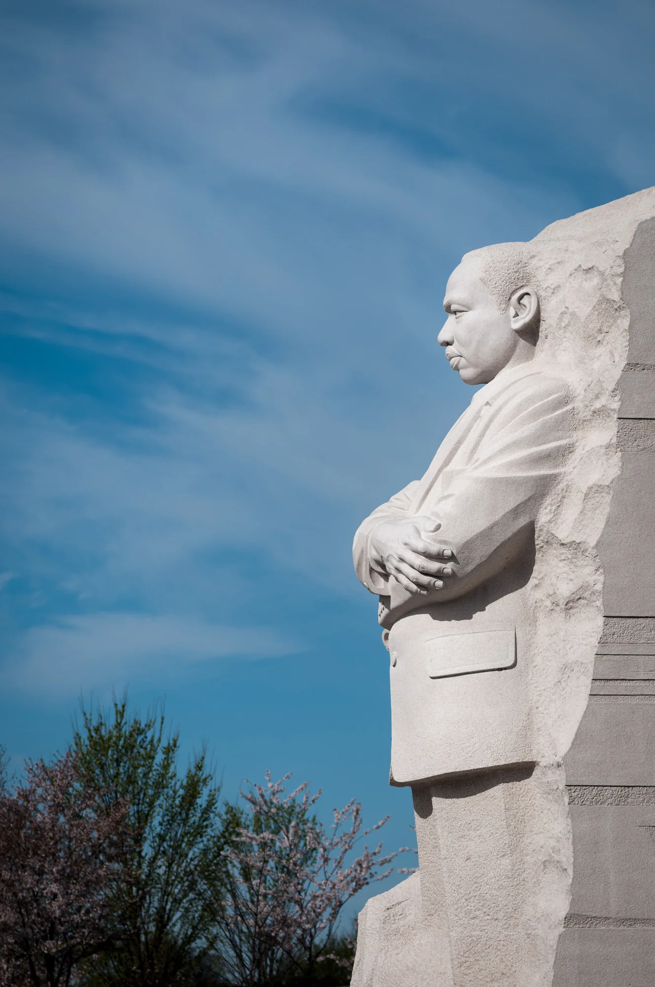 Profile of sculpture at Martin Luther King, Jr. Memorial