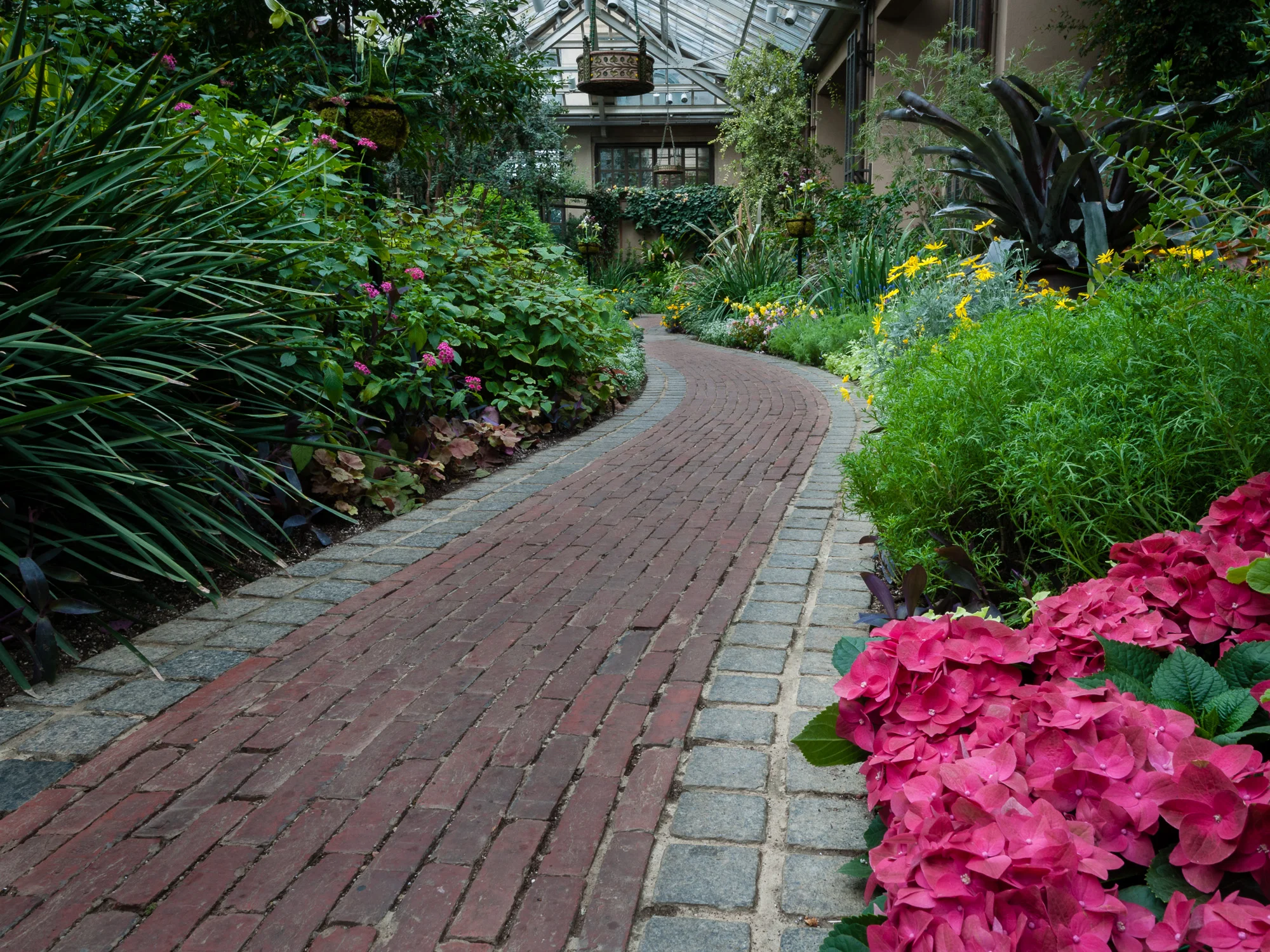 4: Brick path through Conservatory at Longwood Gardens