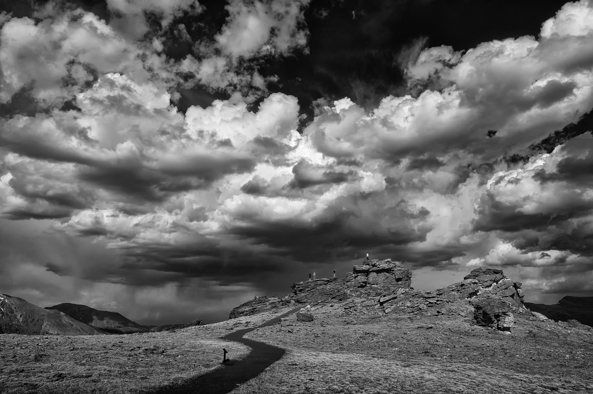 Facing the Storm, initial black and white conversion using Silver Efex Pro