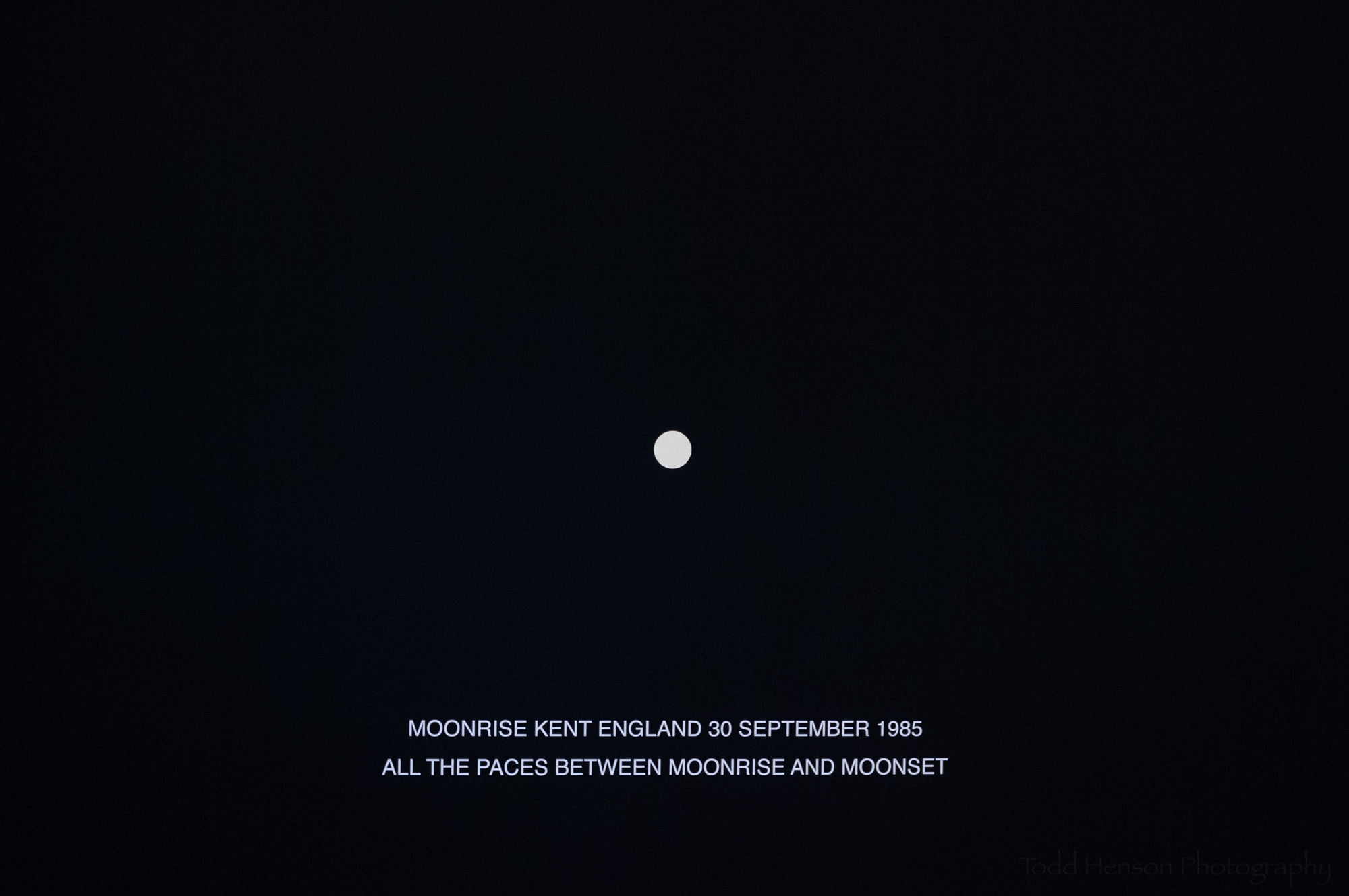 Moonrise Kent England, 30 September 1985, painting by Hamish Fulton in the Smithsonian Hirshhorn Museum