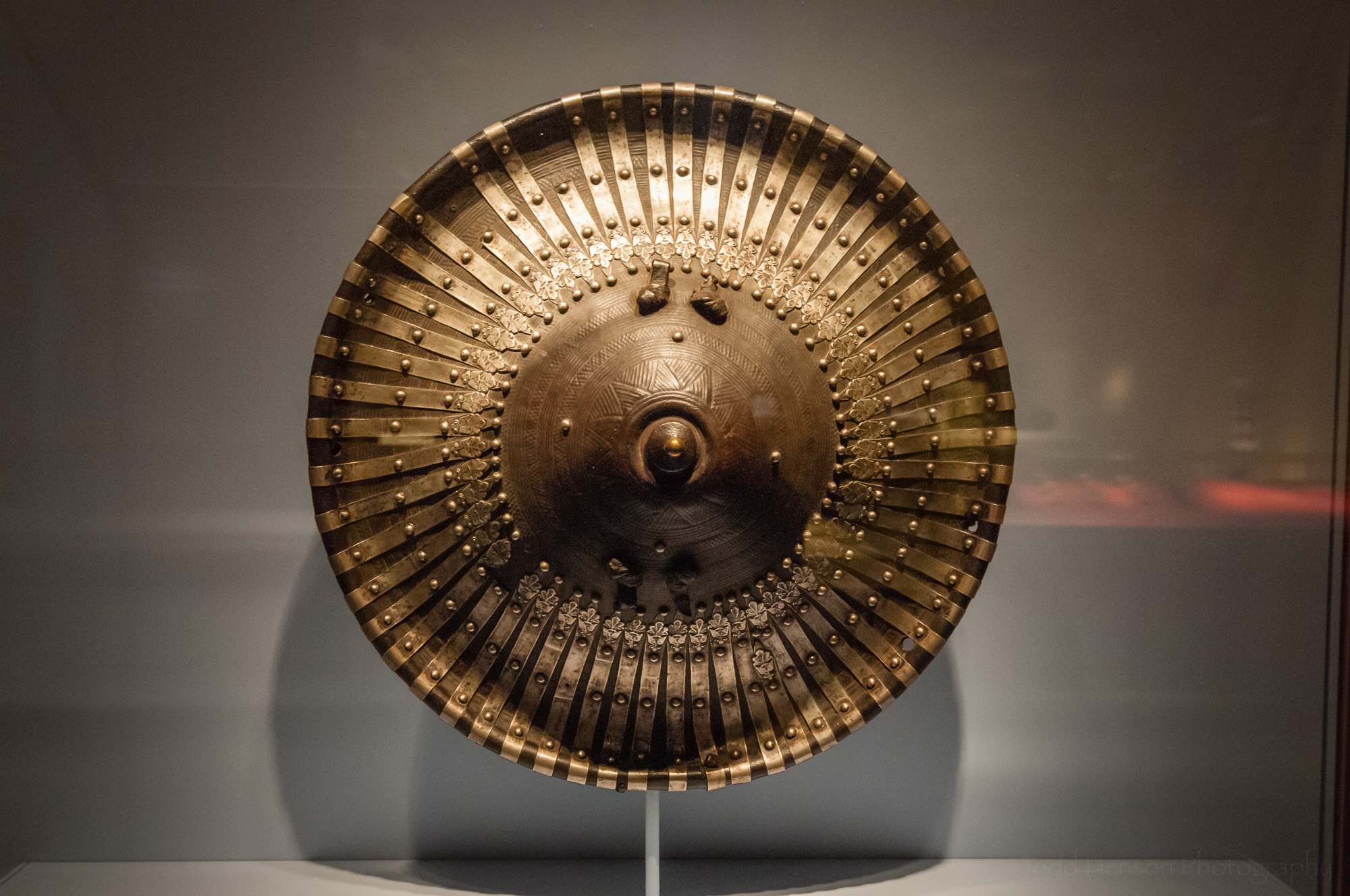 Ethiopian shield made from leather and silver alloy