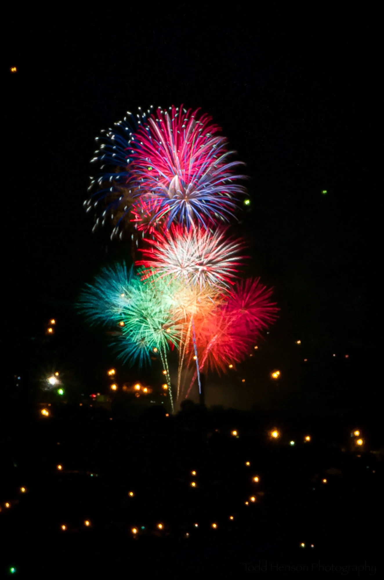 Luray Fireworks from Skyline Drive