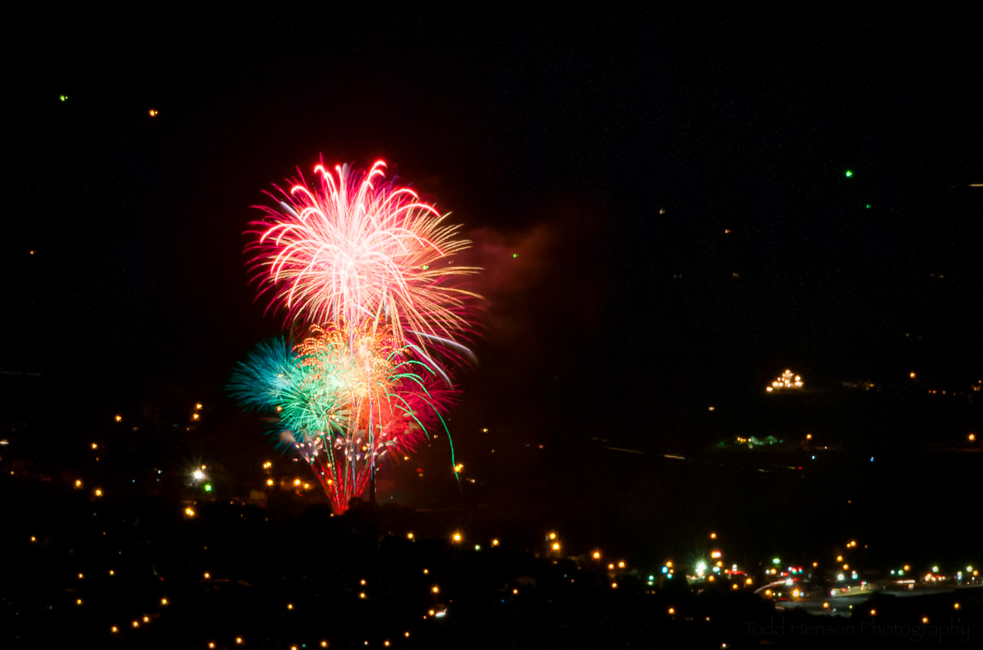 Second set of fireworks, groups from midway through the show.