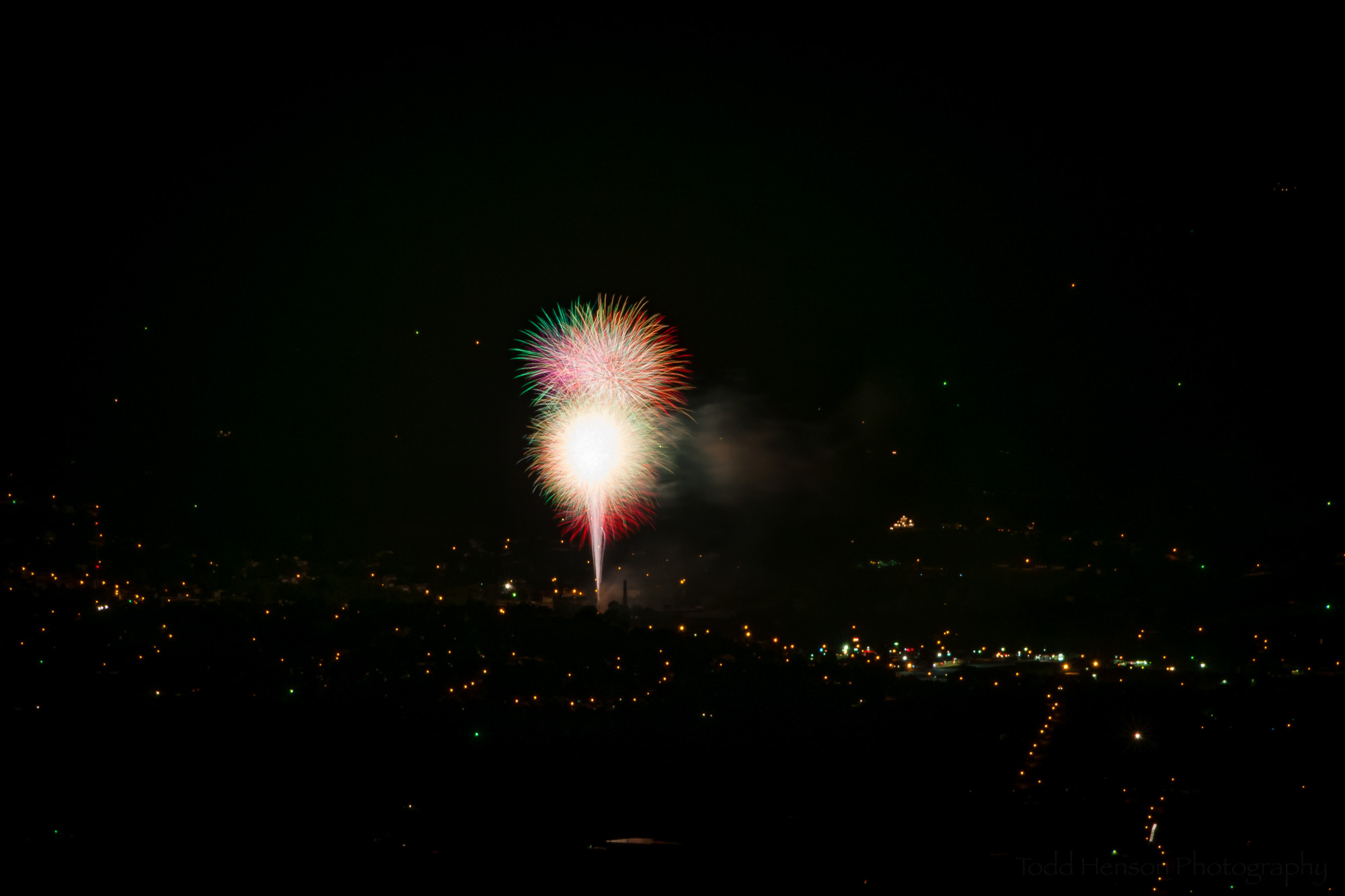 Uncropped version of the final image, showing how far away Luray was from Skyline Drive.