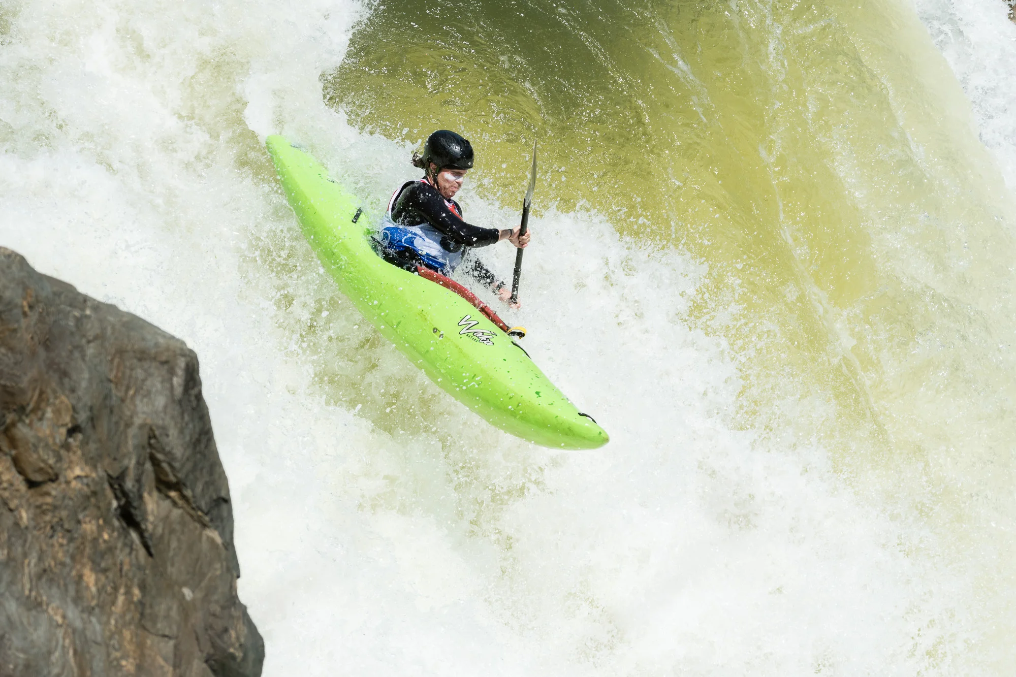 Rhys Jensen-Jones Kayaking The Spout at Great Falls
